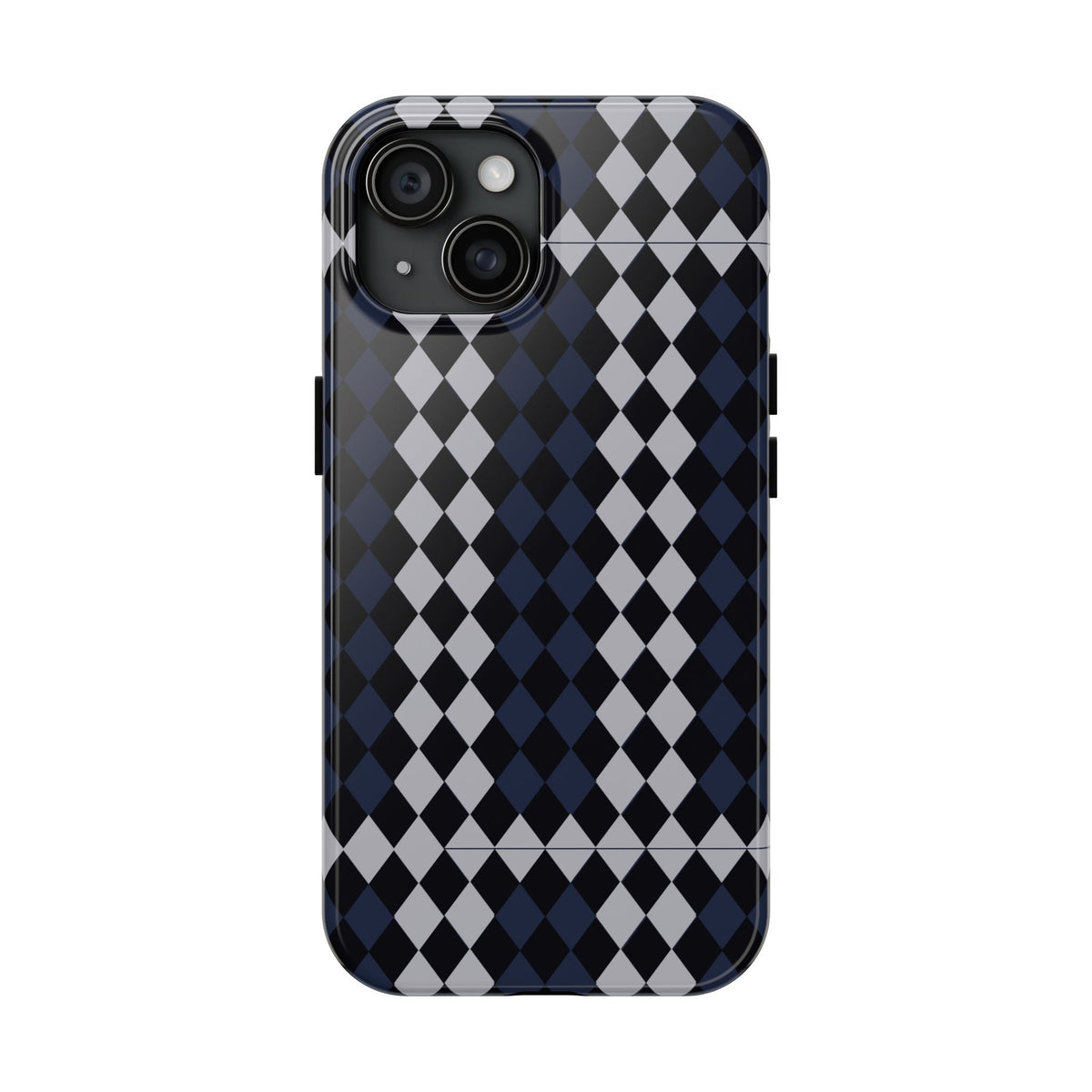 After Hours navy black and white argyle Gift Therapy phone case