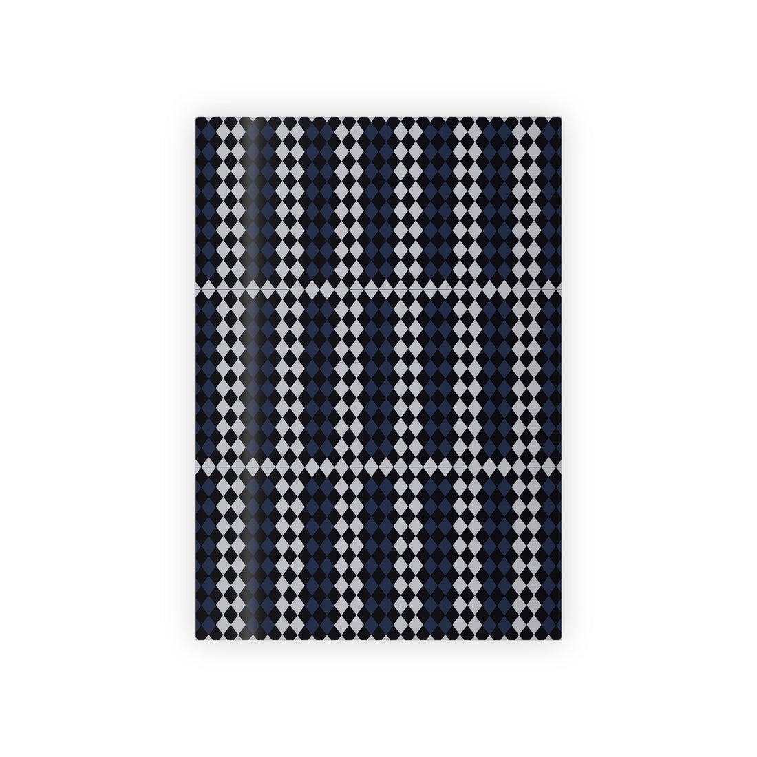 After Hours navy black and white argyle Gift Therapy wrapping paper