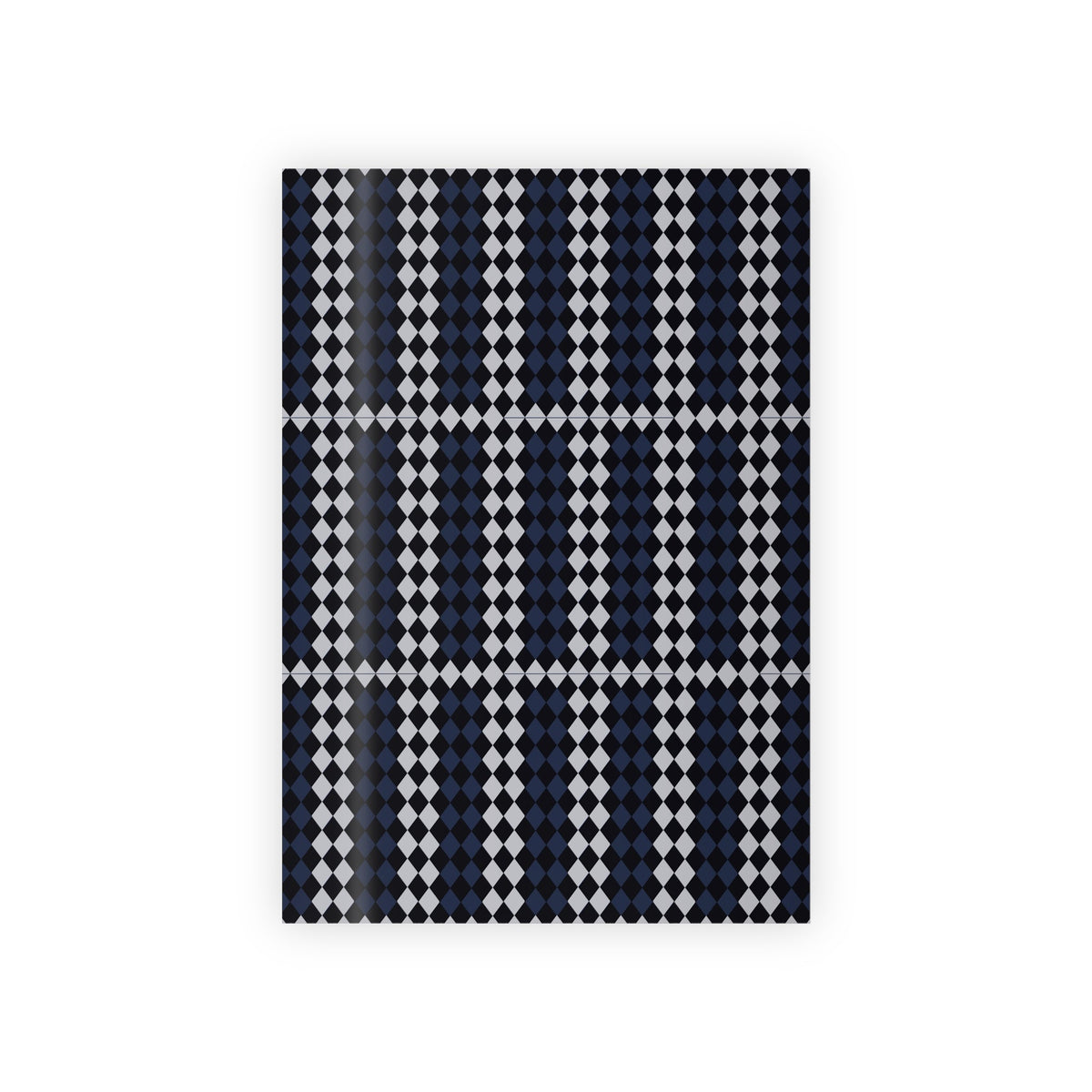 After Hours navy black and white argyle Gift Therapy wrapping paper