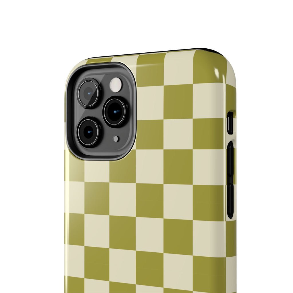 Maroon & Blush Striped Tough Phone Case — Durable Protective iPhone Cover