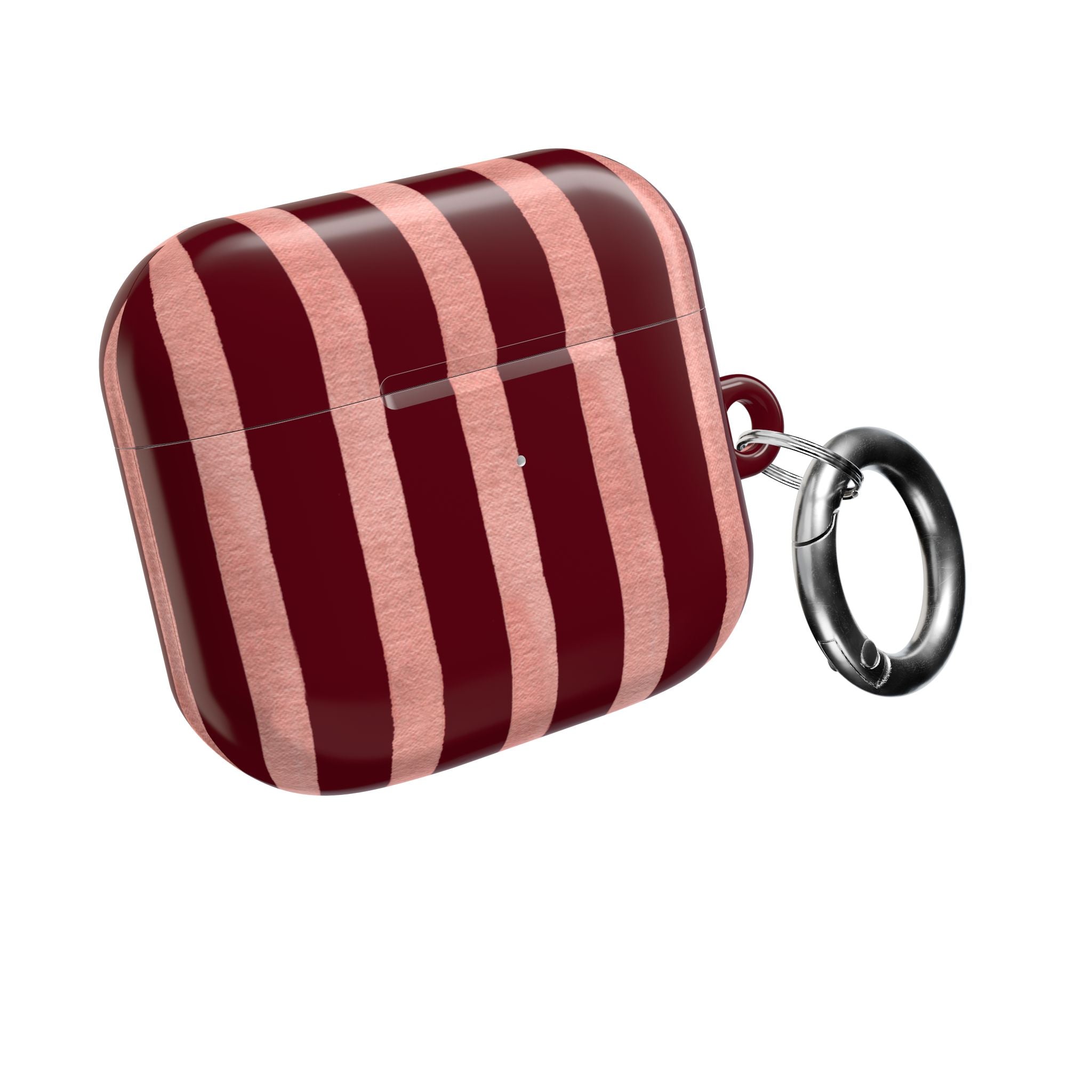 Blush Column | Burgundy & Soft Pink Stripe AirPods Case