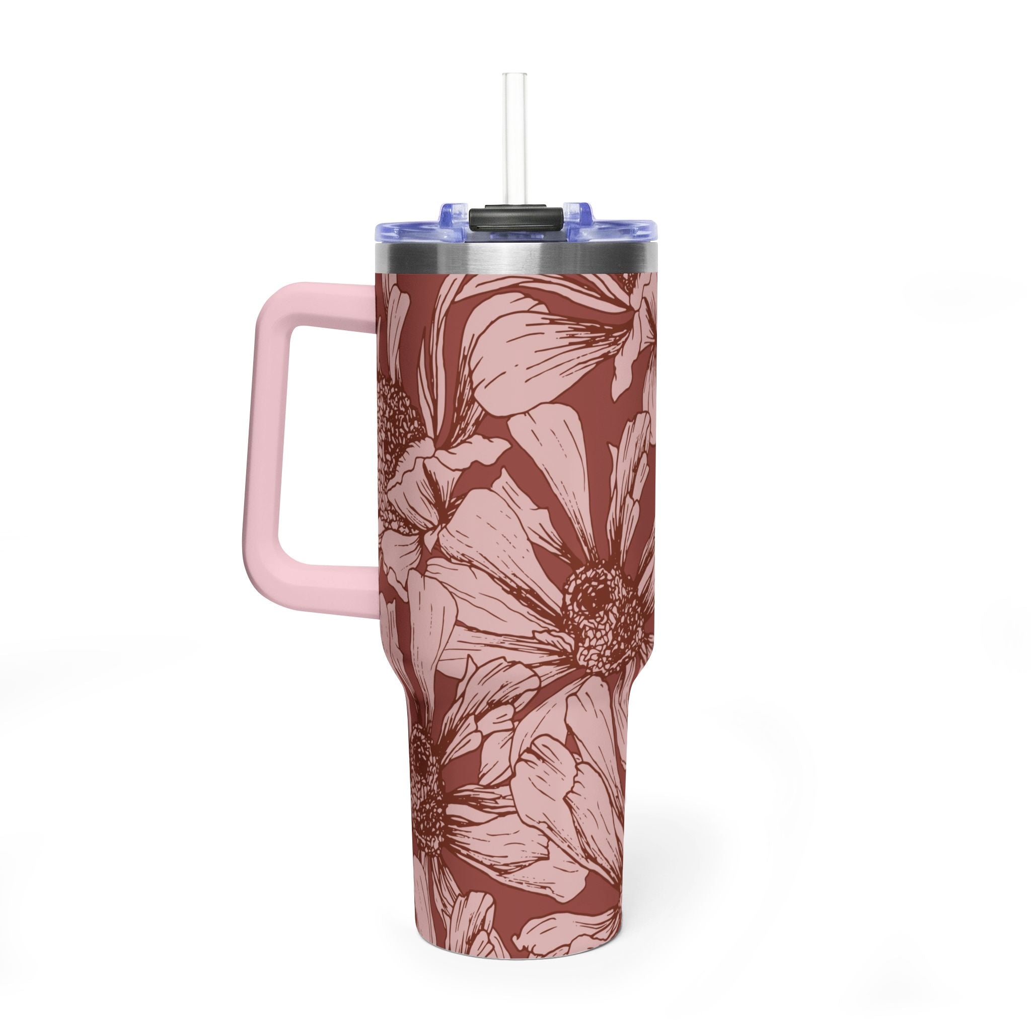 Pressed Bloom | Mocha Floral Sketch Tumbler