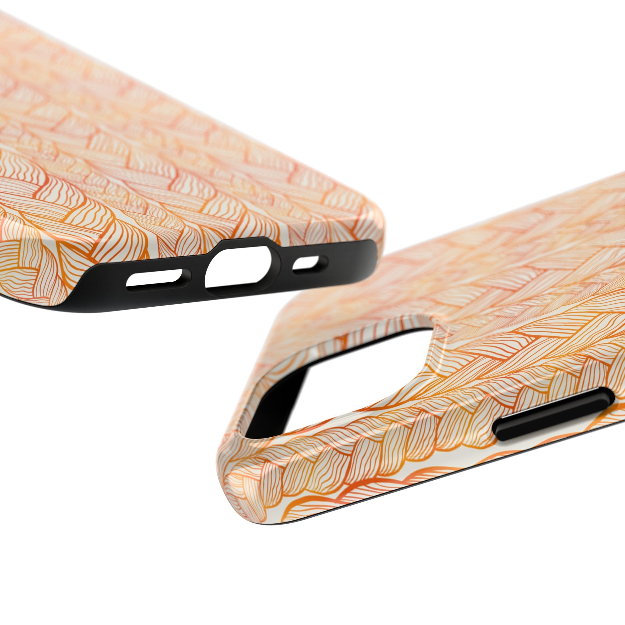 Golden Braid | Orange Braided Line Tough Phone Case