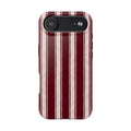 Tailored Line | Burgundy Fine Stripe Phone Case