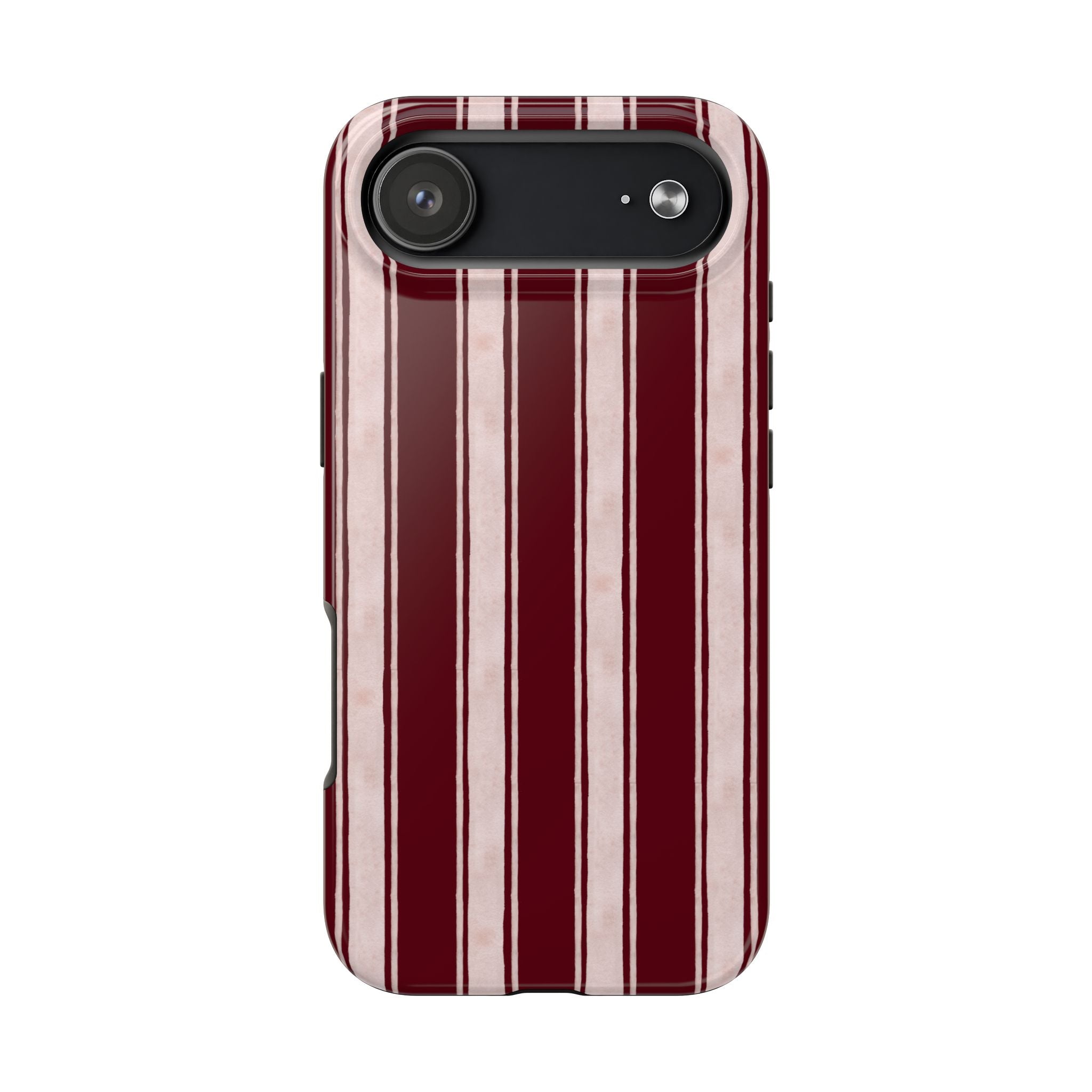 Tailored Line | Burgundy Fine Stripe Phone Case