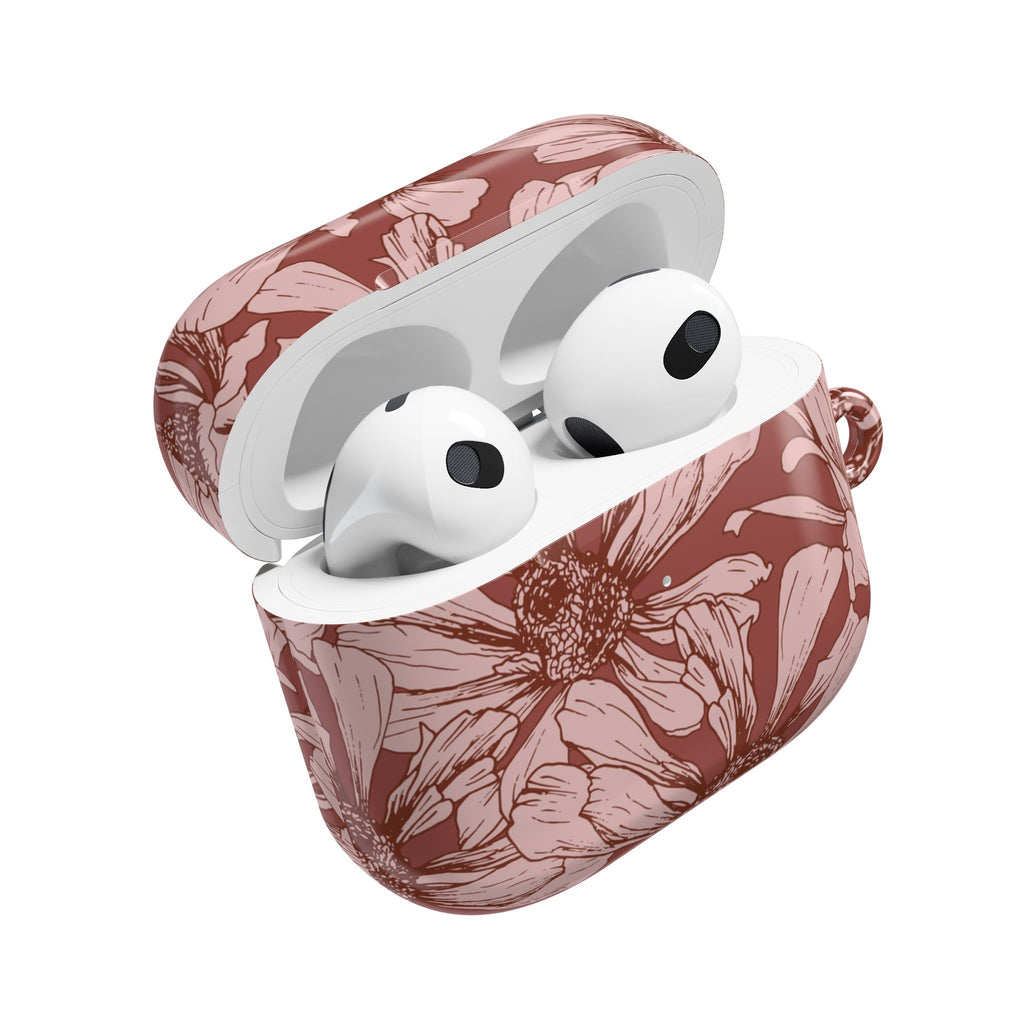 Pressed Bloom | Mocha Floral Sketch AirPods Case