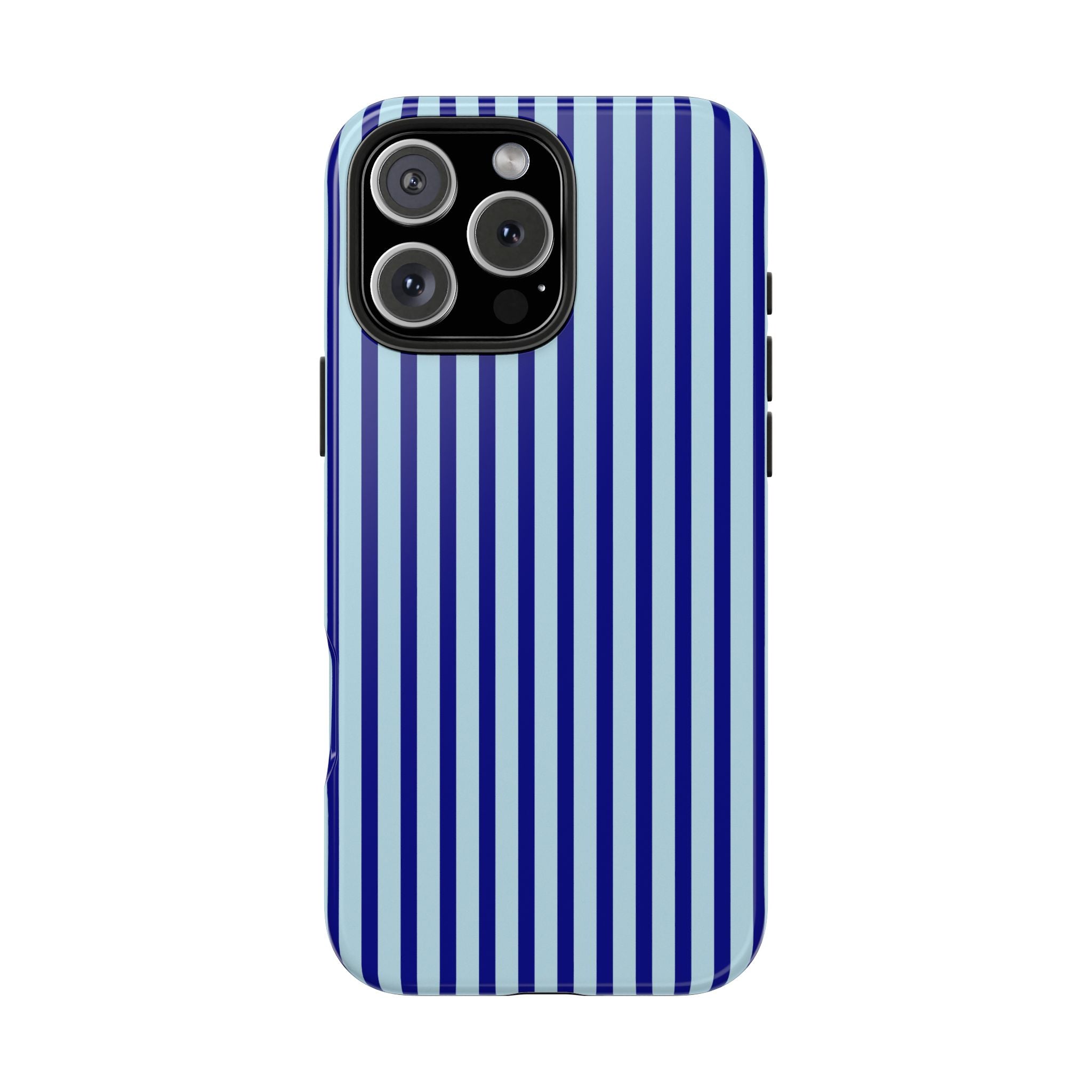 Maroon & Blush Striped Tough Phone Case — Durable Protective iPhone Cover