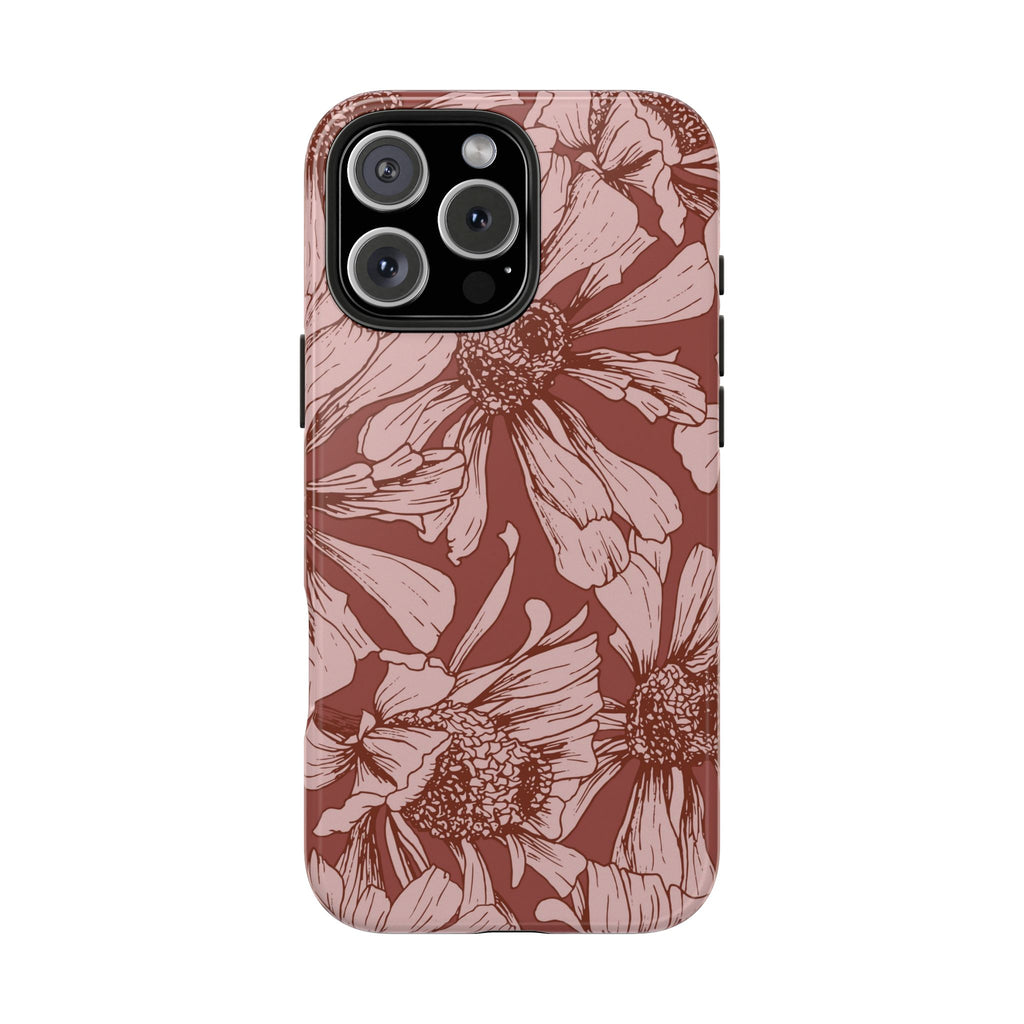 Pressed Bloom | Mocha Floral Sketch Phone Case