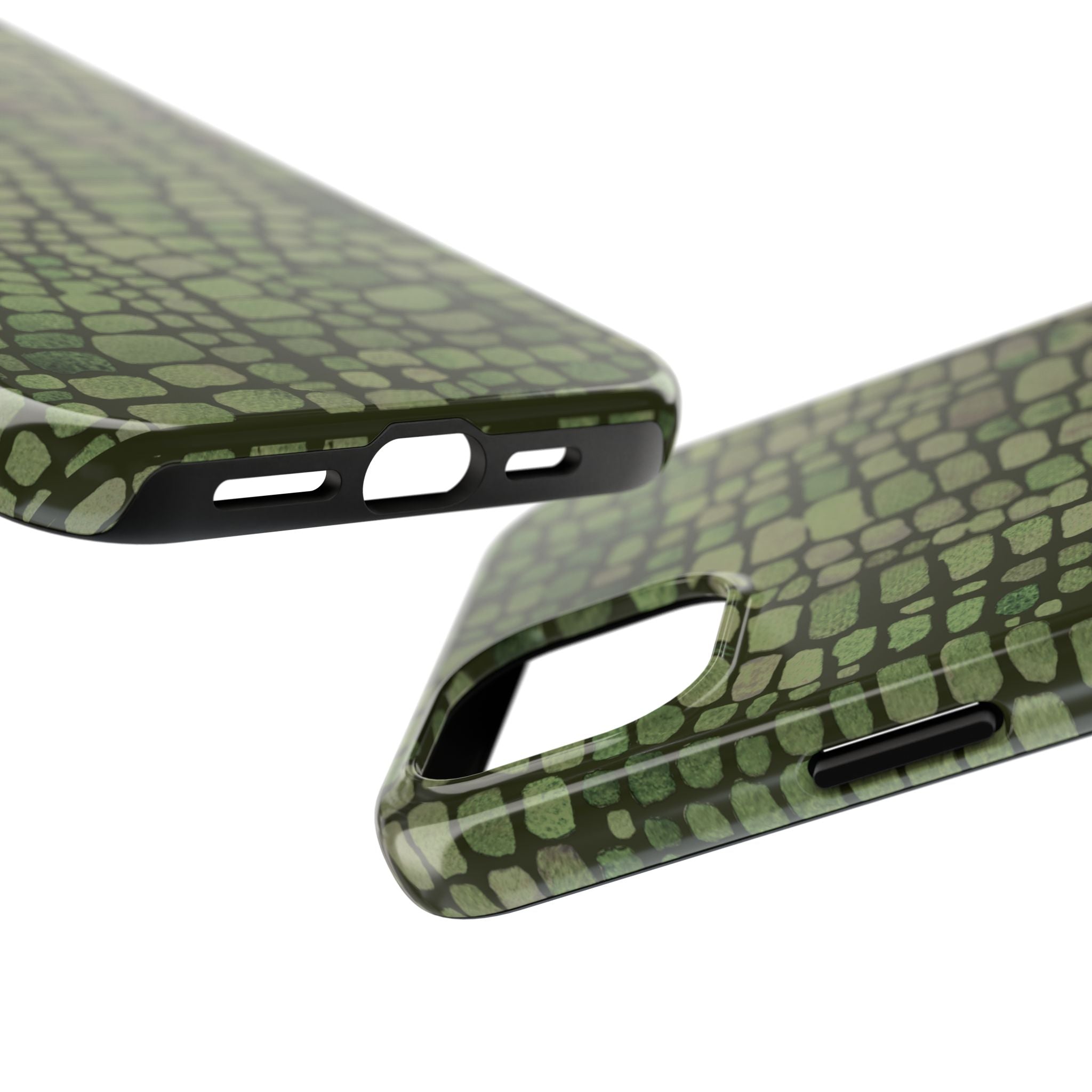 Olive Emboss | Olive & Sage Snakeskin Print Phone Case