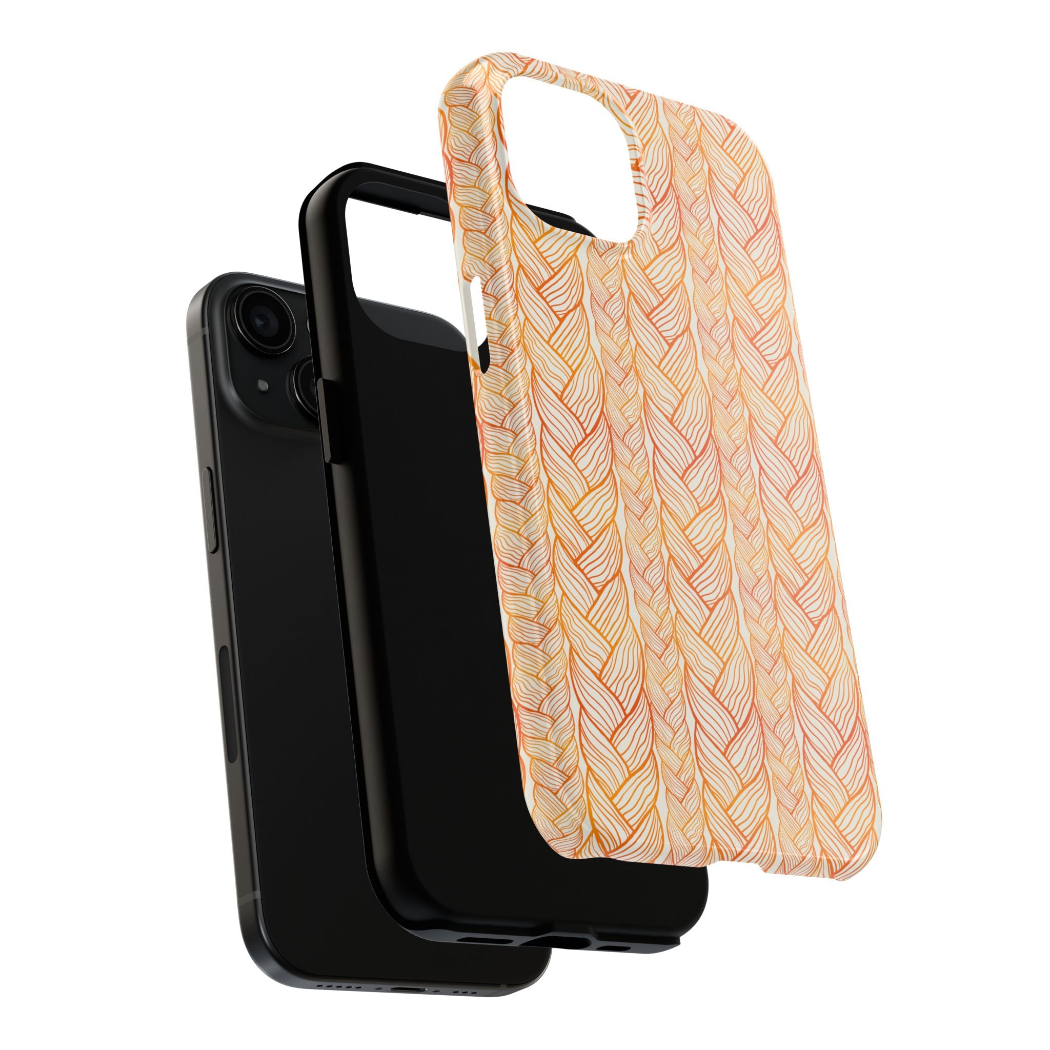 Golden Braid | Orange Braided Line Tough Phone Case
