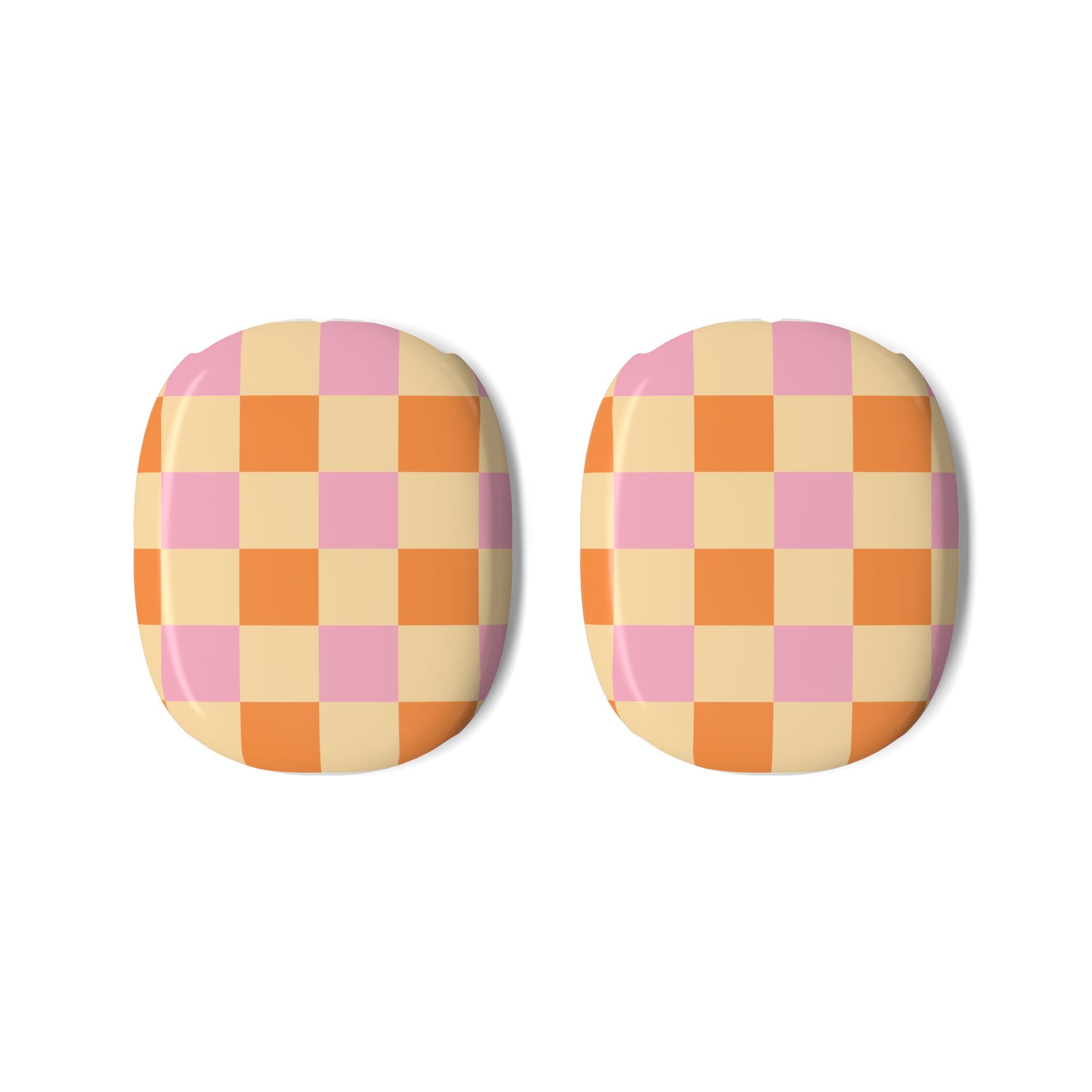 Sunwash Check | Peach, Pink & Orange Grid AirPods Max Case