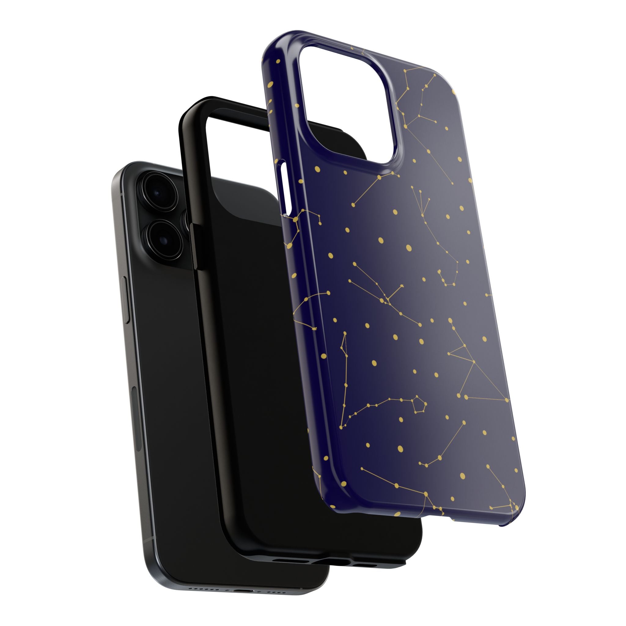 Maroon & Blush Striped Tough Phone Case — Durable Protective iPhone Cover