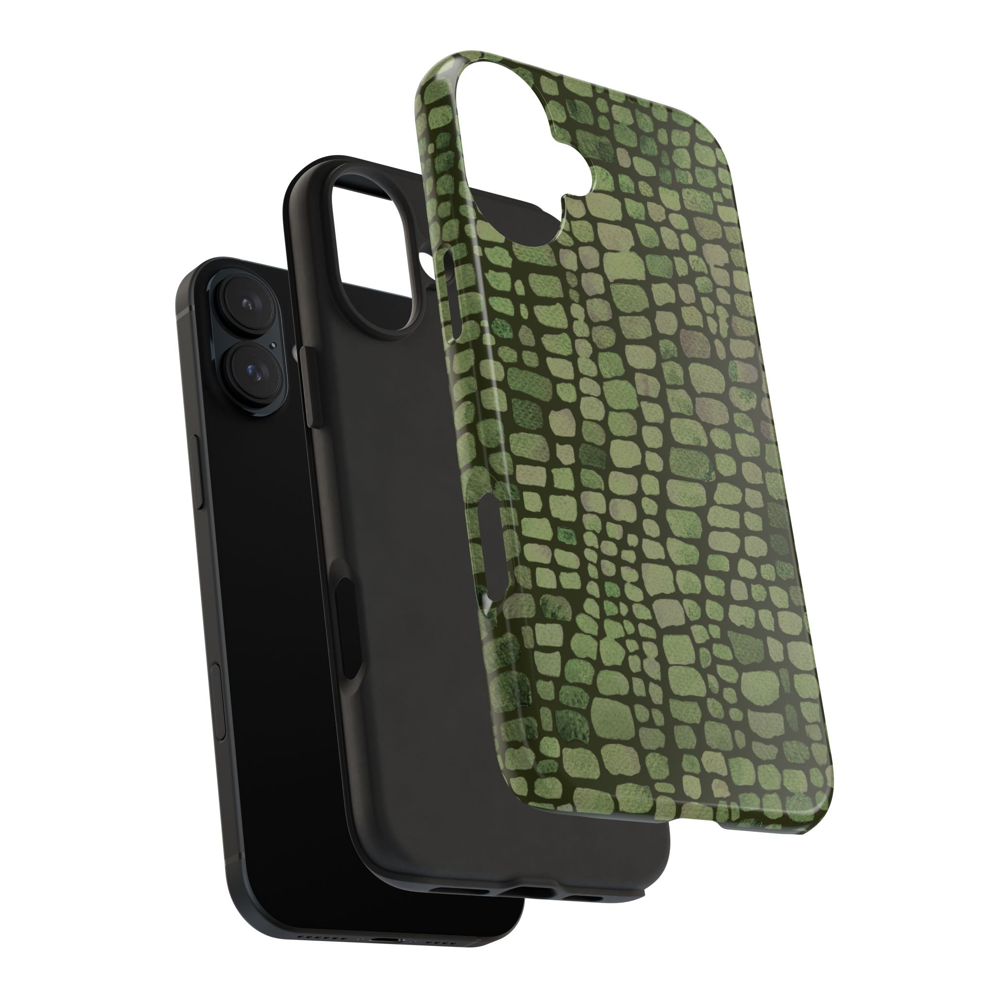 Olive Emboss | Olive & Sage Snakeskin Print Phone Case