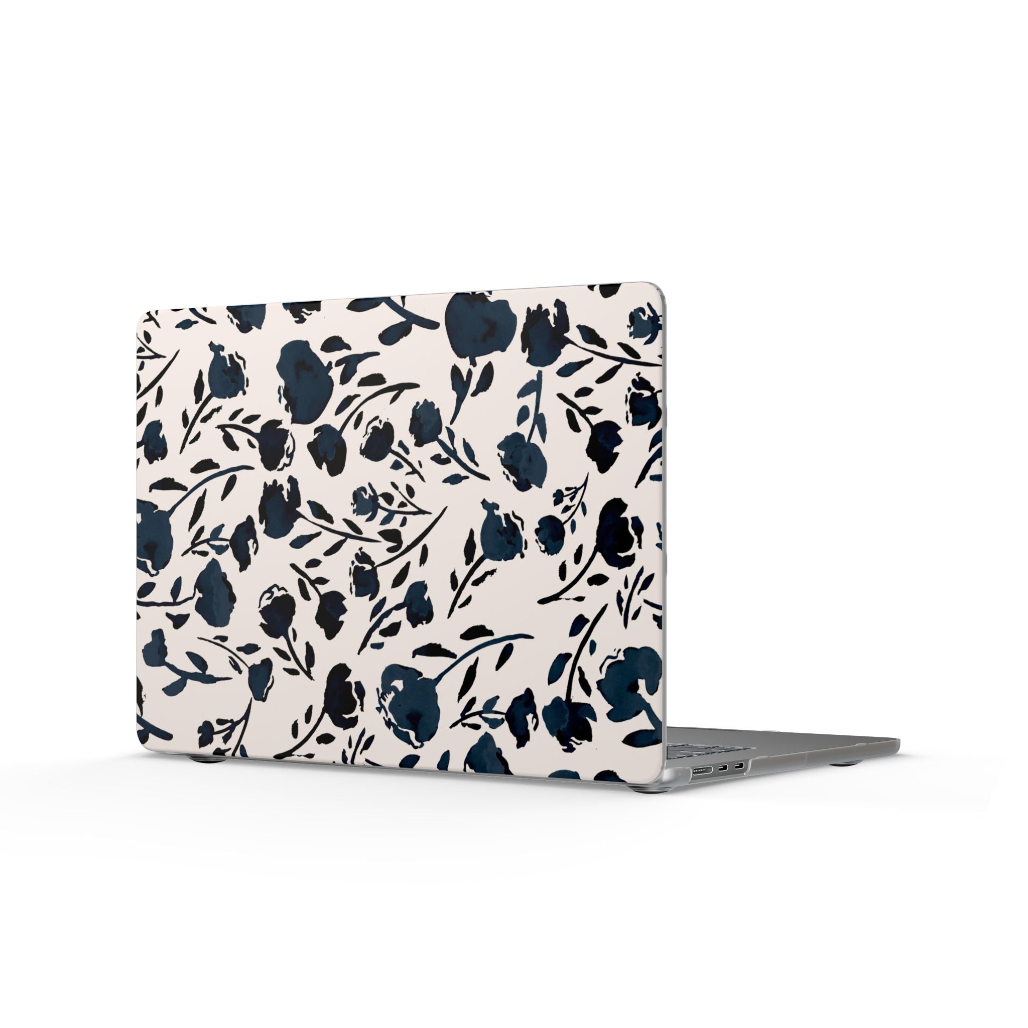 Midnight Meadow | Navy Floral Print Laptop Sleeve