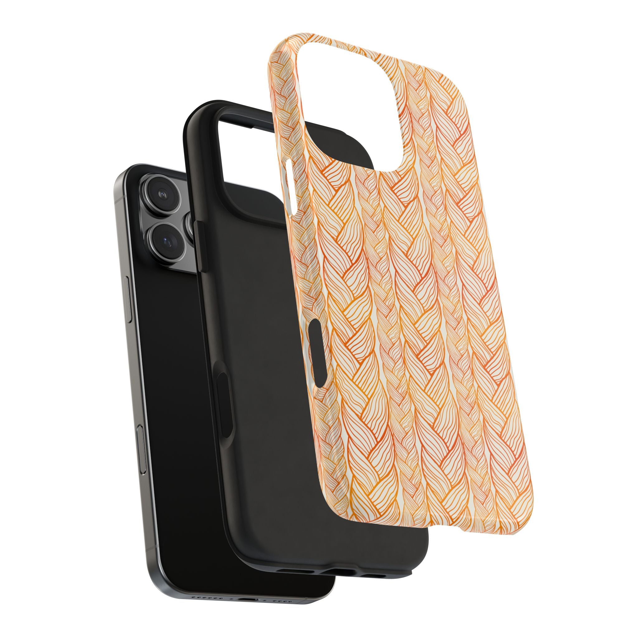 Golden Braid | Orange Braided Line Tough Phone Case