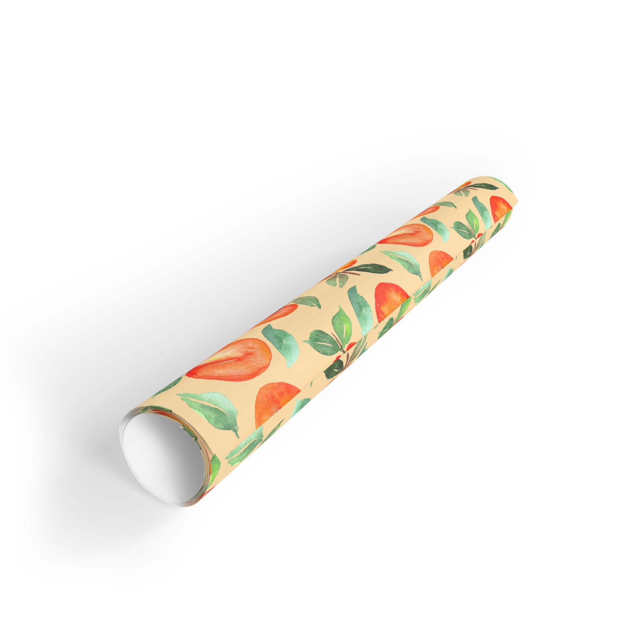 Peach Study | Watercolor Peach Pattern Wrapping Paper
