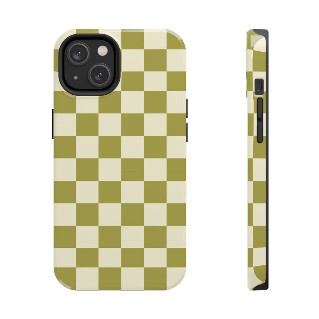 Maroon & Blush Striped Tough Phone Case — Durable Protective iPhone Cover