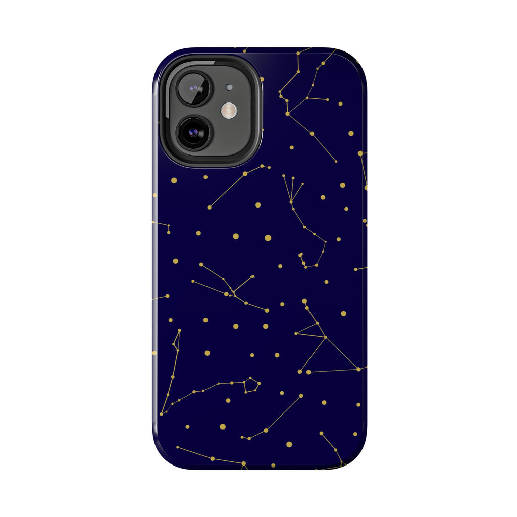 Maroon & Blush Striped Tough Phone Case — Durable Protective iPhone Cover