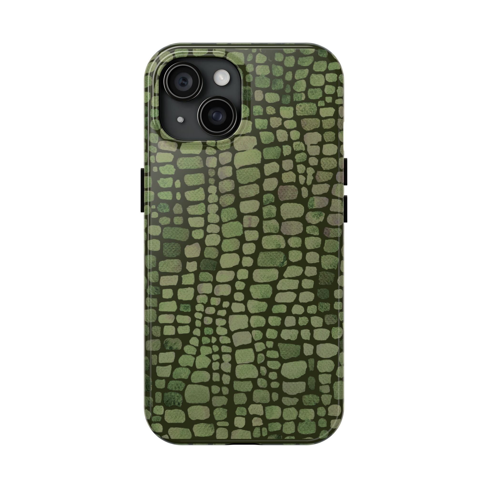 Olive Emboss | Olive & Sage Snakeskin Print Phone Case