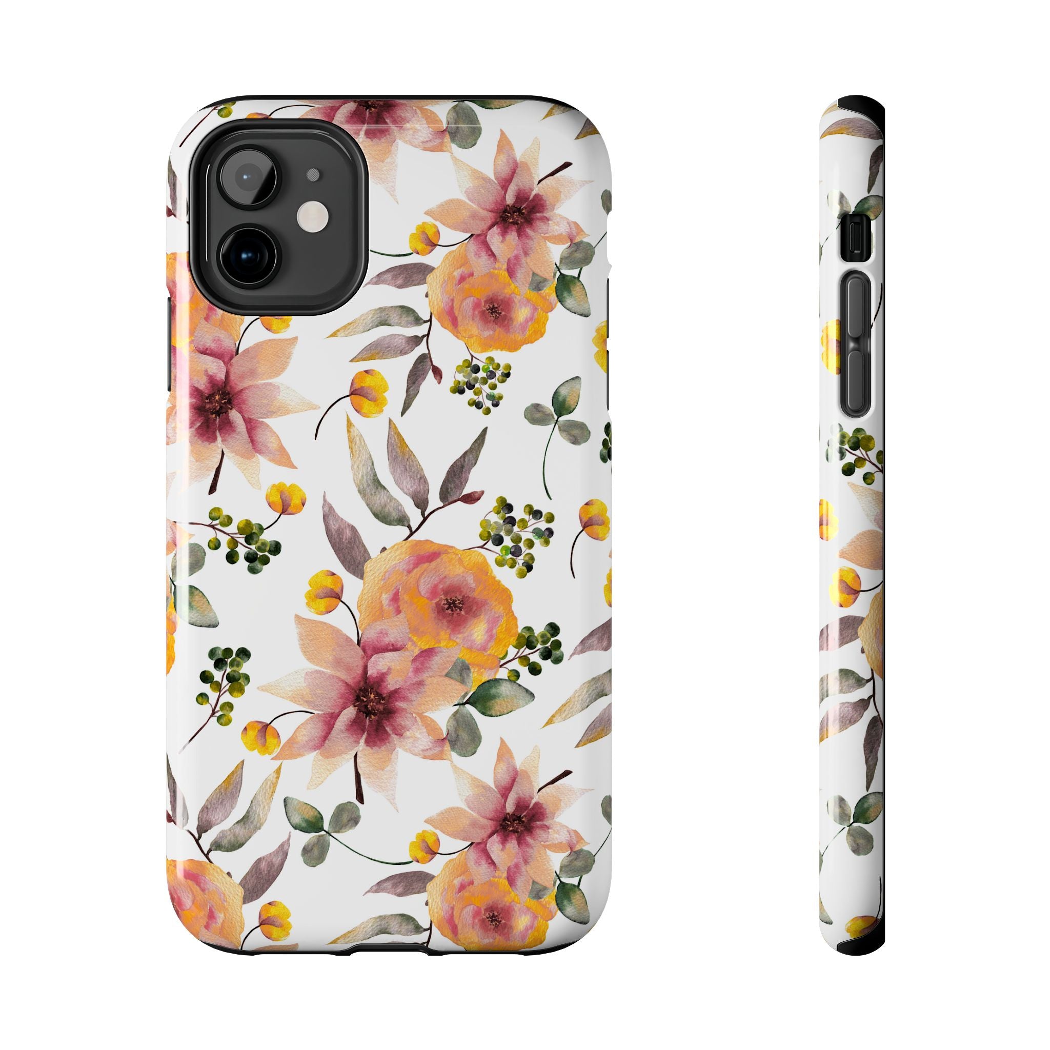 Painterly Bloom | Watercolor Autumn Floral Tough Phone Case