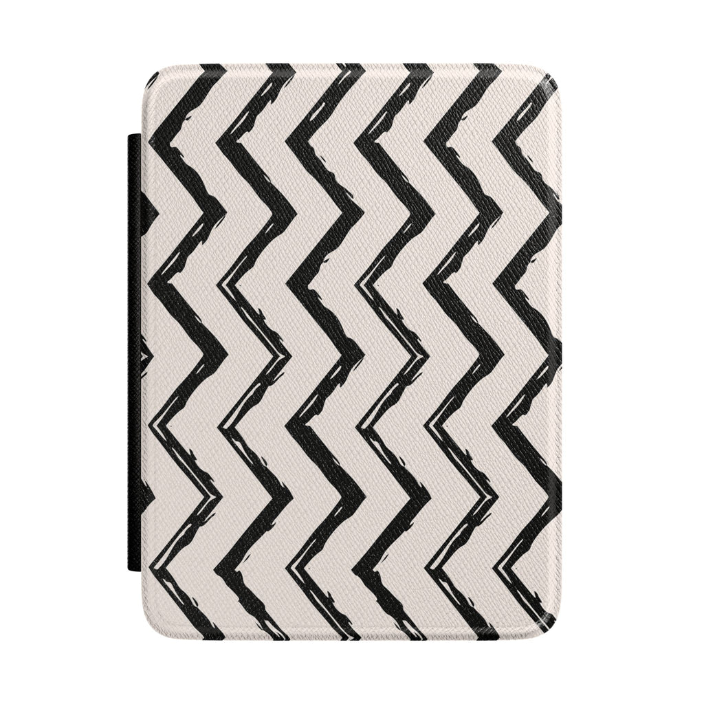 Zig Zag Edit | Black & Cream Chevron Kindle Case