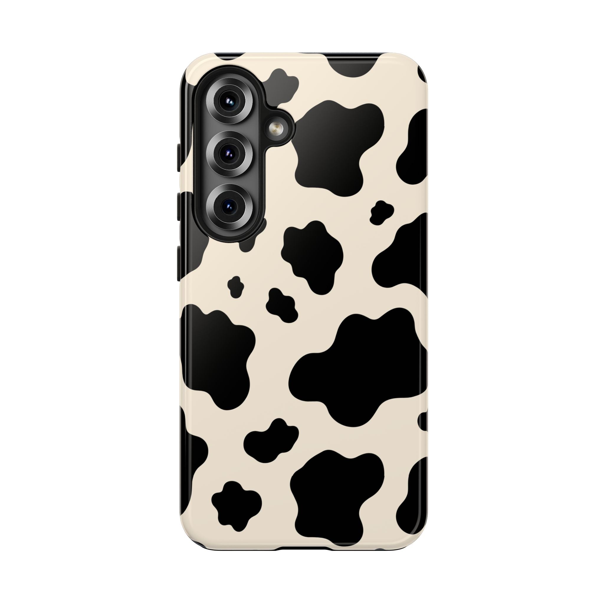 Cream Cow | Black & Cream Cow Print Phone Case