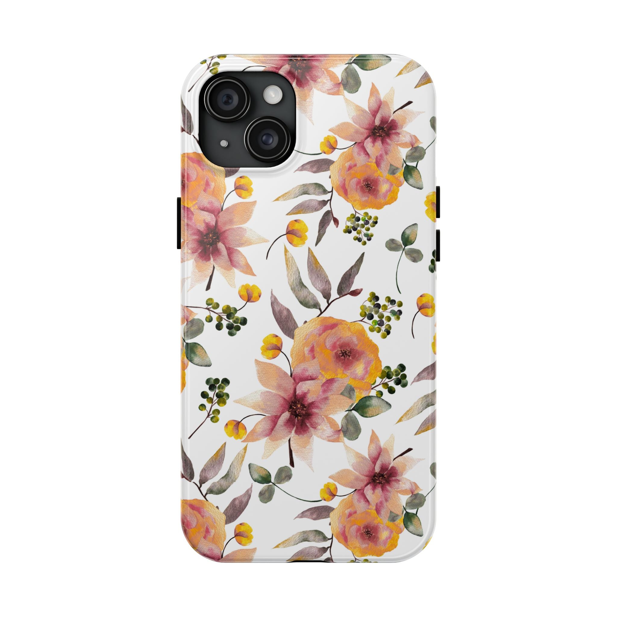 Painterly Bloom | Watercolor Autumn Floral Tough Phone Case