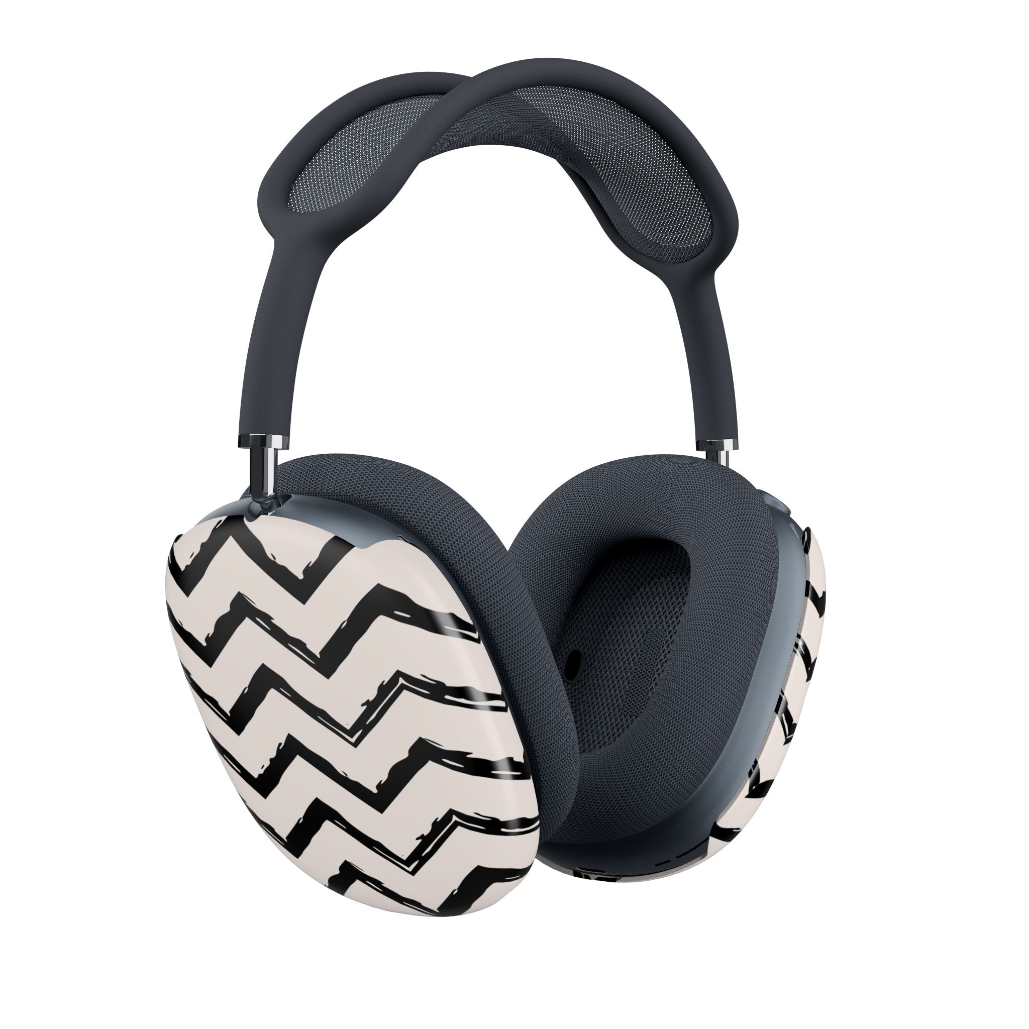 Zig Zag Edit | Black & Cream Chevron AirPods Max Case