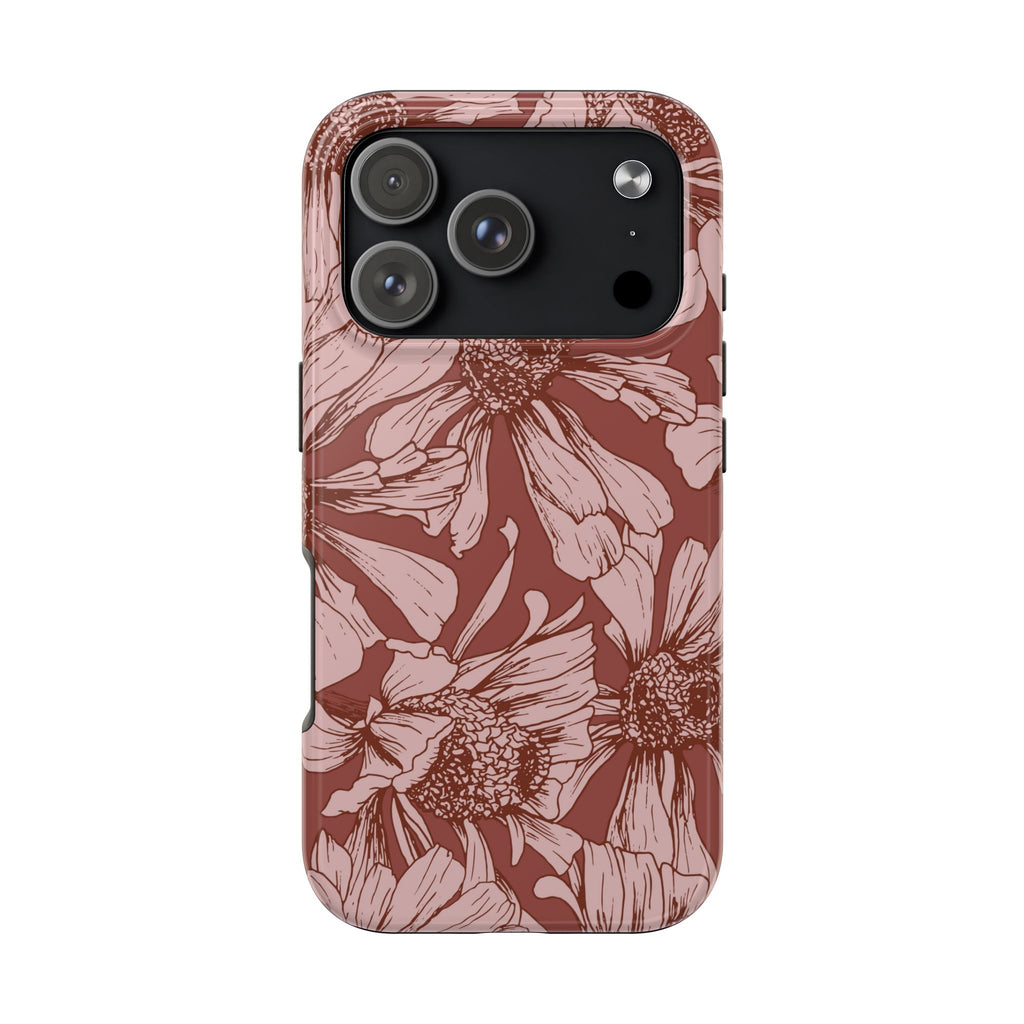 Pressed Bloom | Mocha Floral Sketch Phone Case