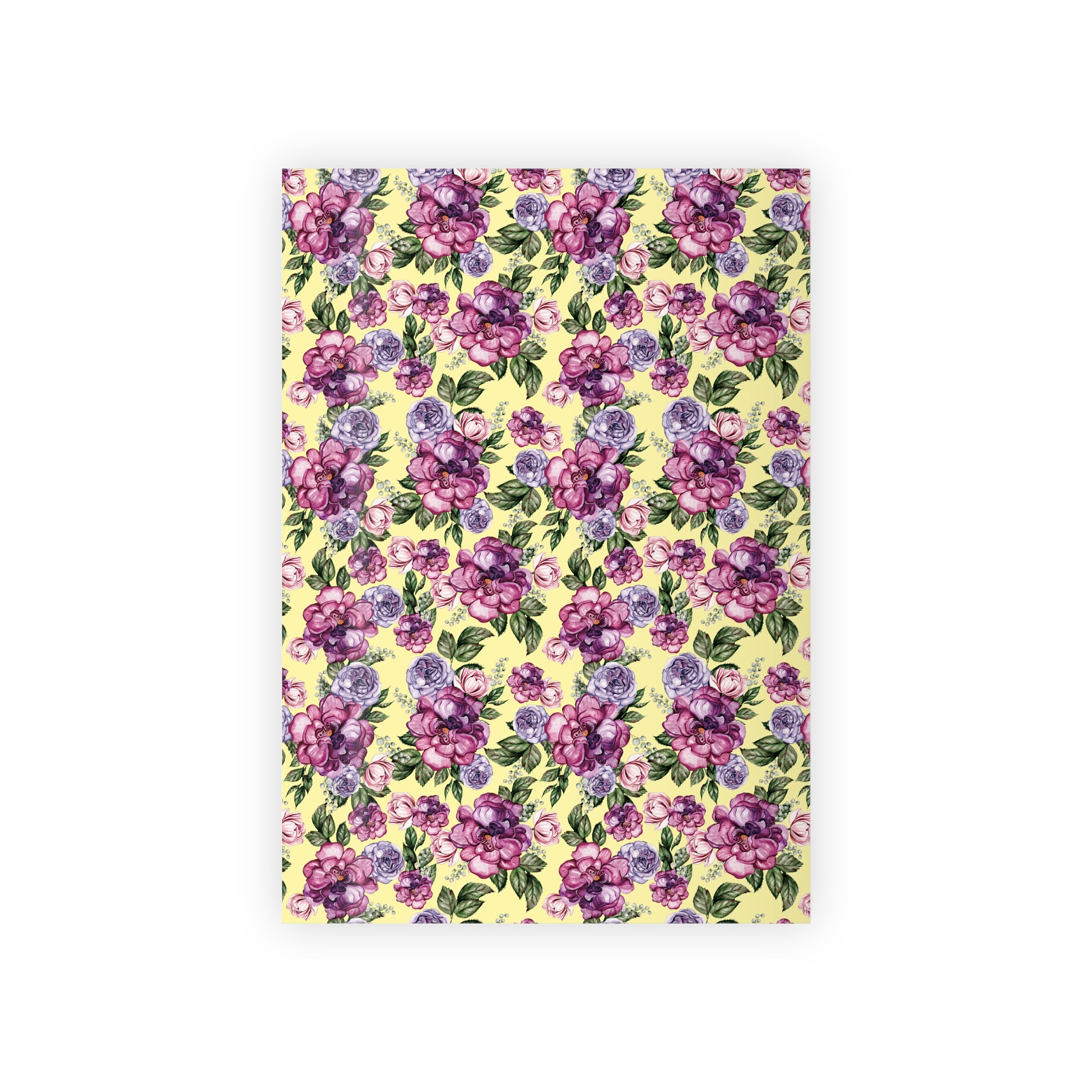 Golden Garden | Yellow & Pink Floral Wrapping Paper