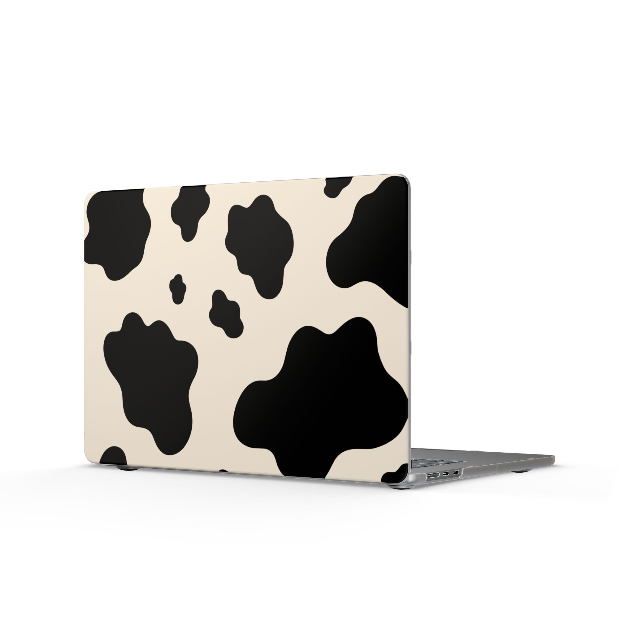 Cream Cow | Black & Cream Cow Print Laptop Sleeve