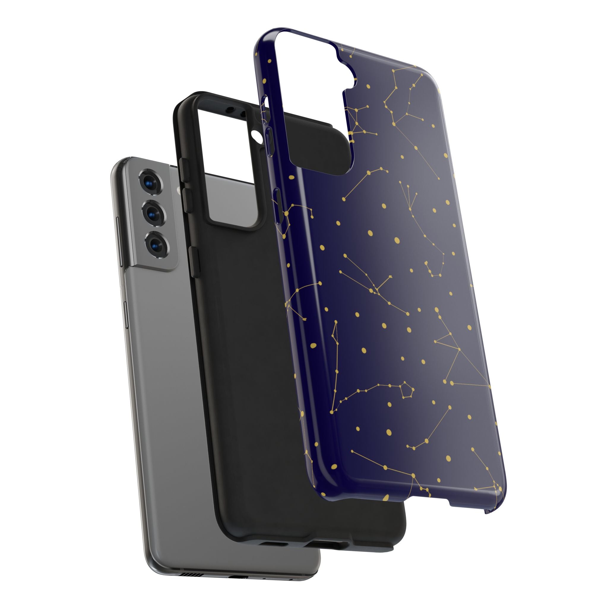 Maroon & Blush Striped Tough Phone Case — Durable Protective iPhone Cover