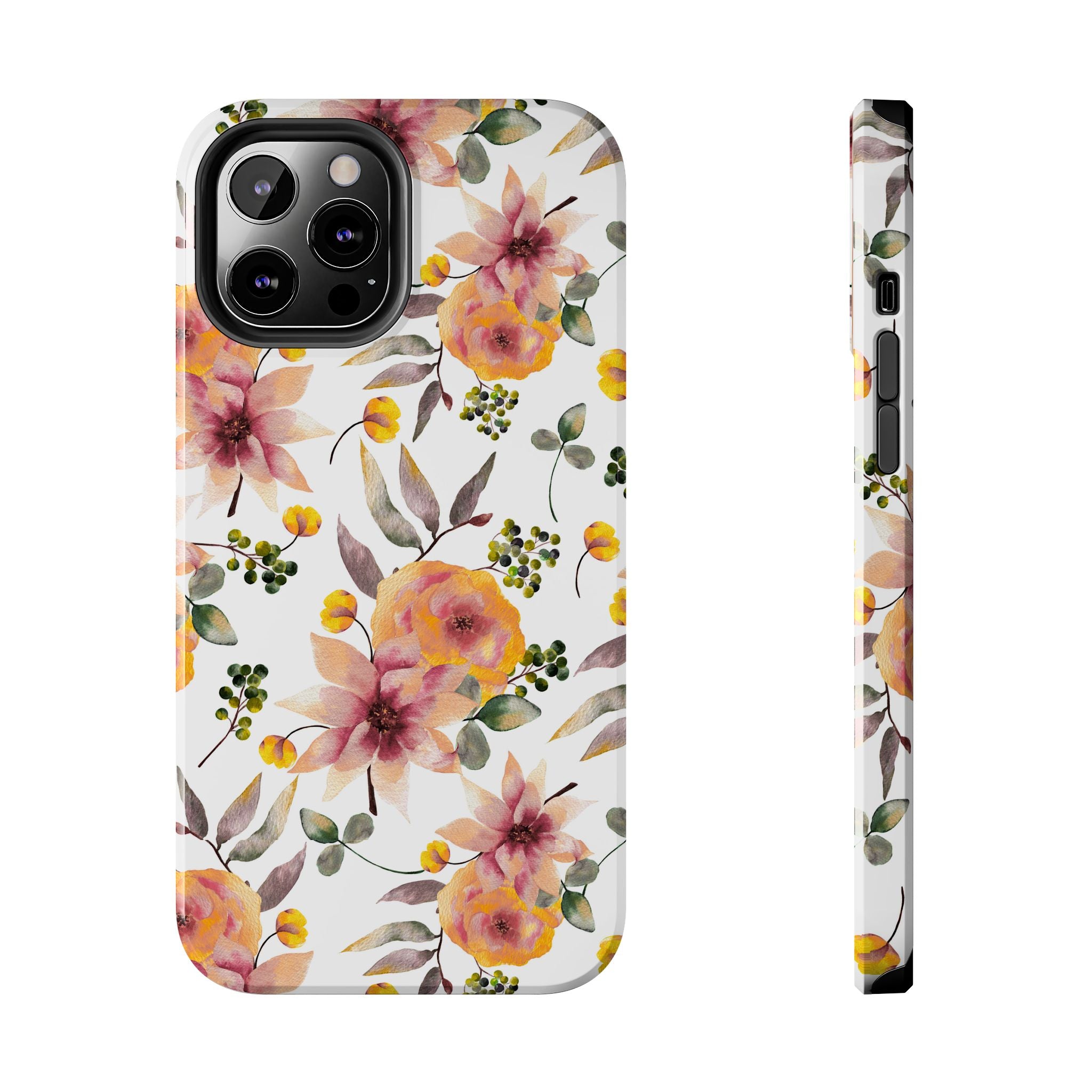Painterly Bloom | Watercolor Autumn Floral Tough Phone Case
