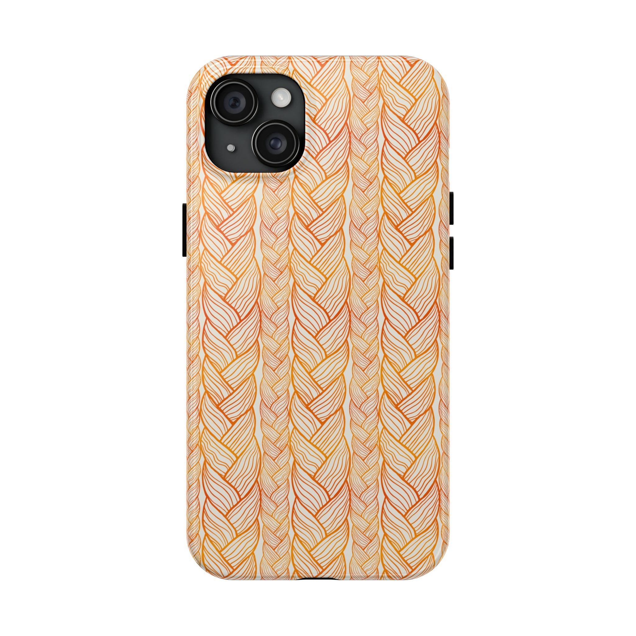 Golden Braid | Orange Braided Line Tough Phone Case