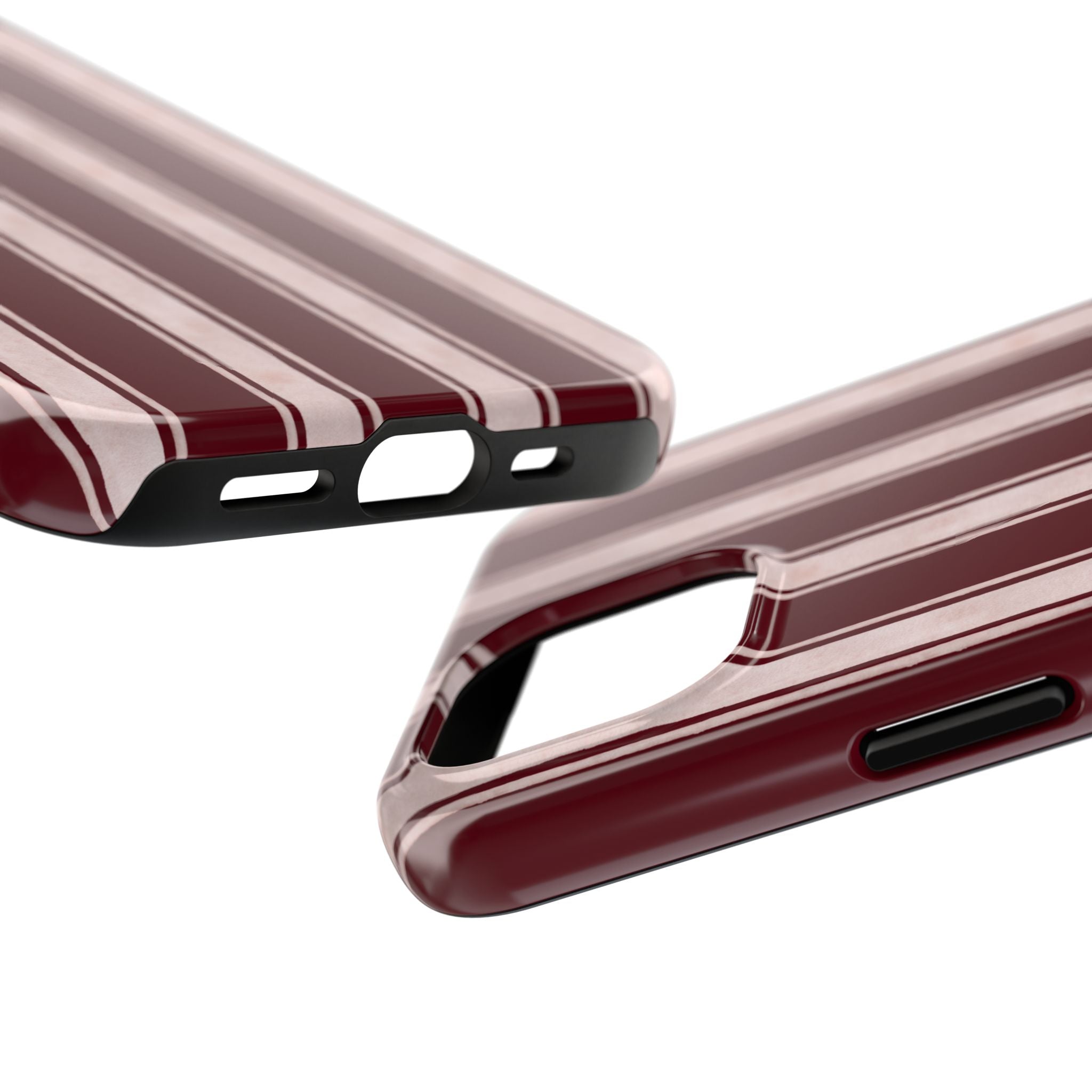 Tailored Line | Burgundy Fine Stripe Phone Case