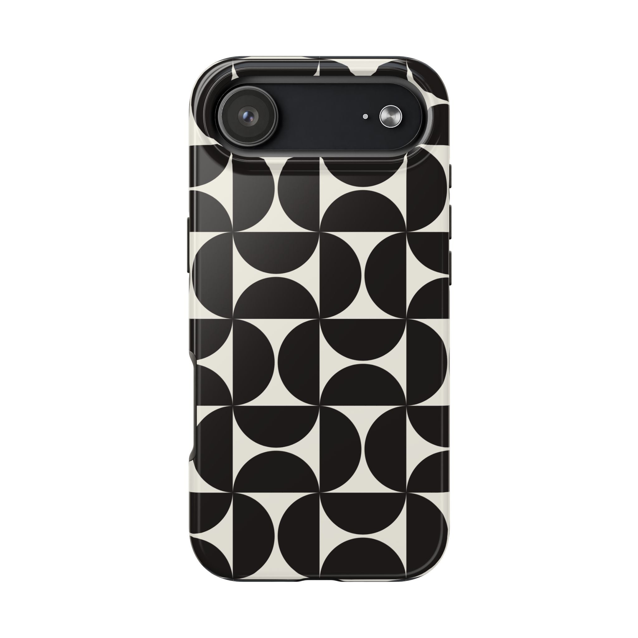 Noir Mod | Black Geometric Retro Phone Case