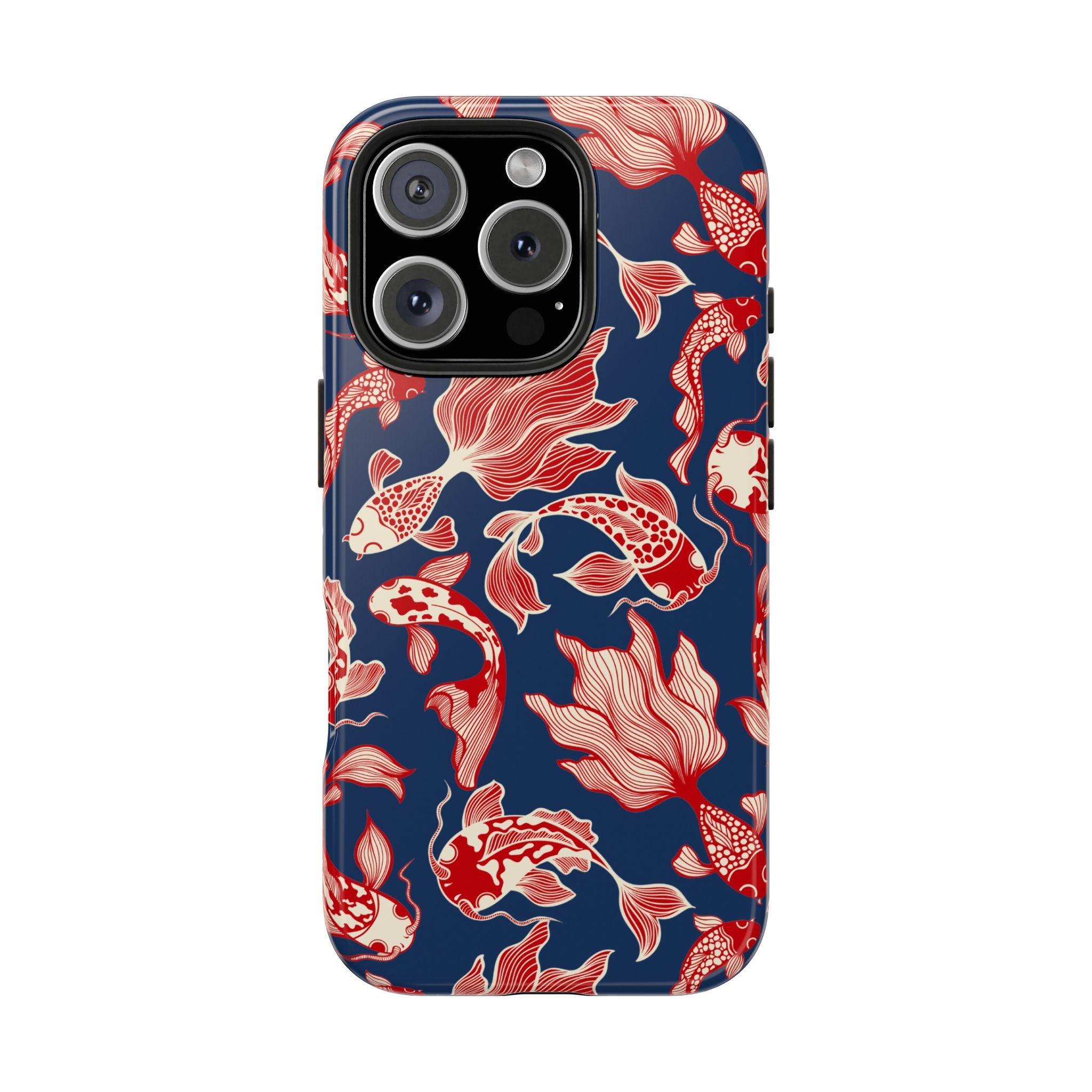 Maroon & Blush Striped Tough Phone Case — Durable Protective iPhone Cover