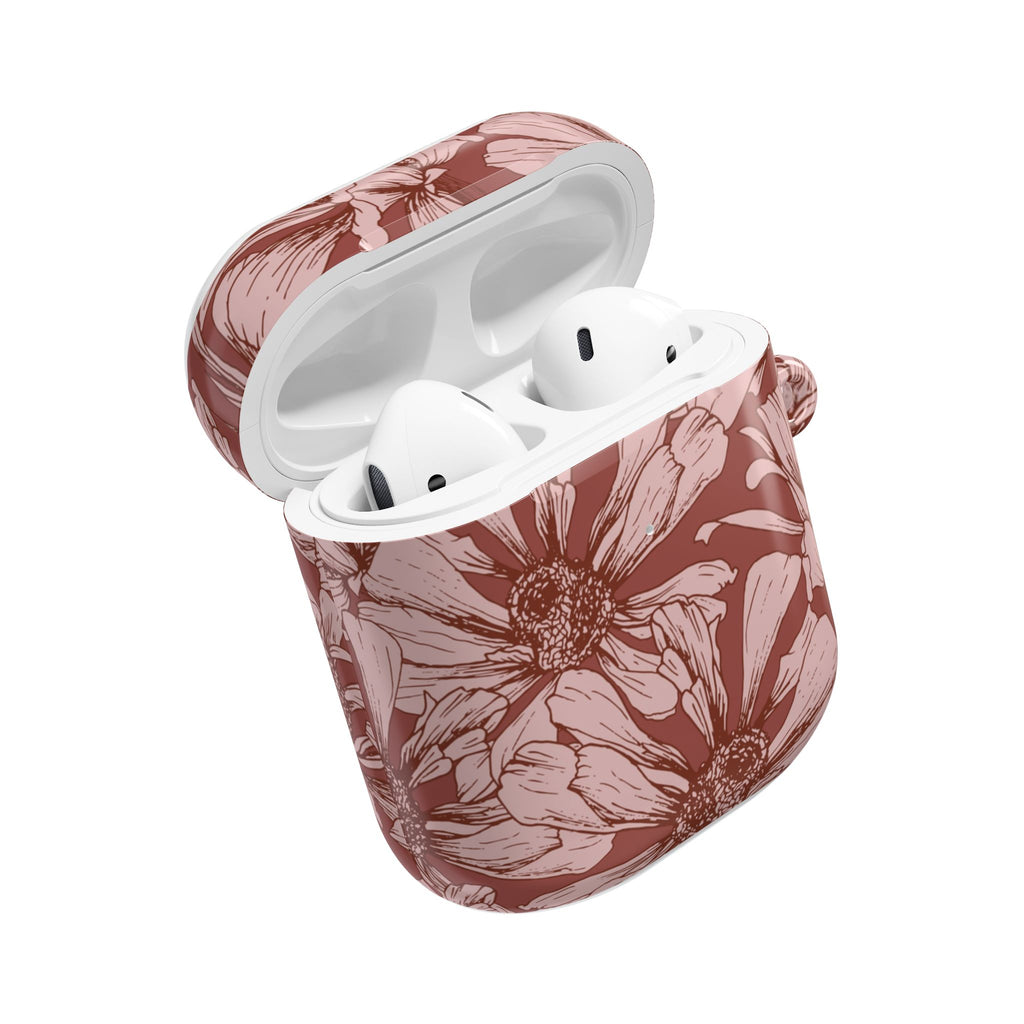 Pressed Bloom | Mocha Floral Sketch AirPods Case