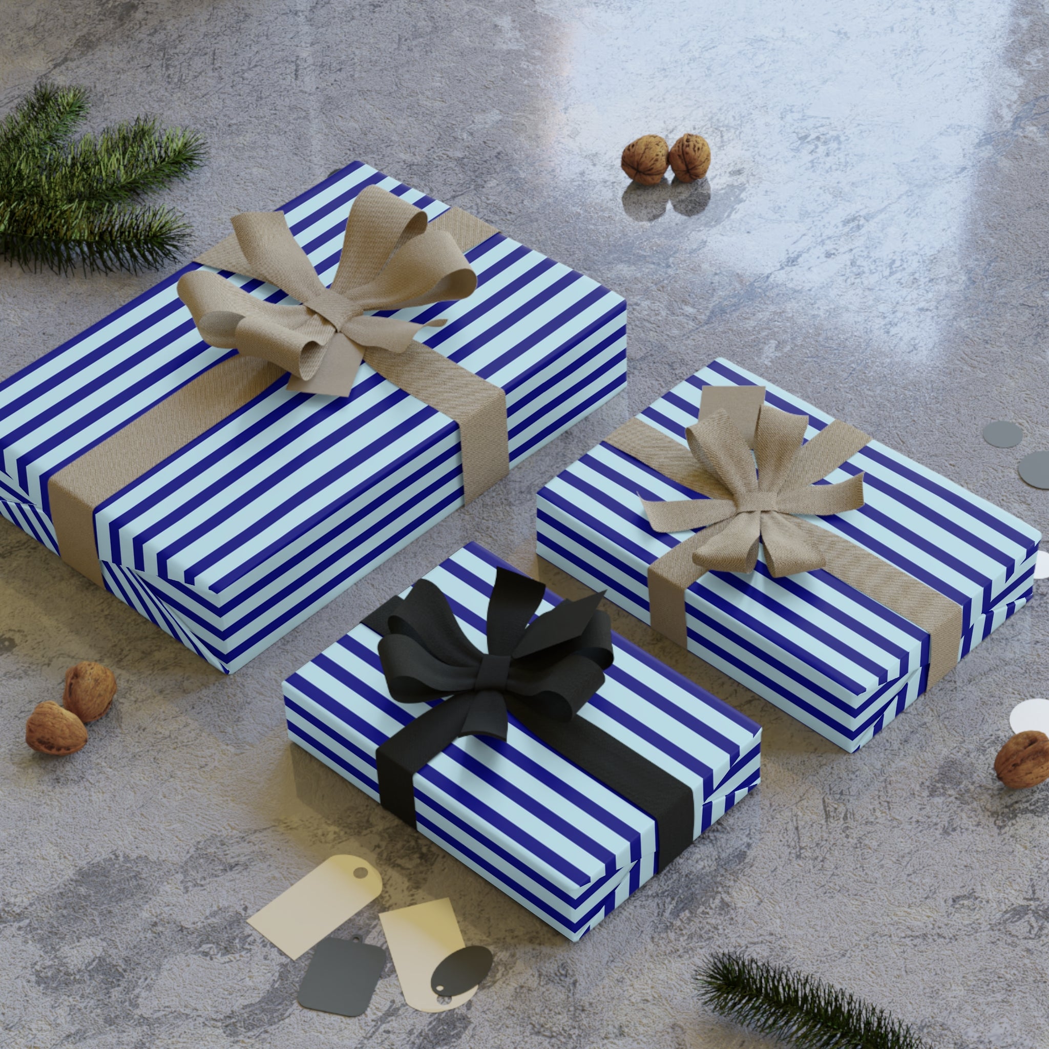 Blue Pinstripe | Wrapping Paper