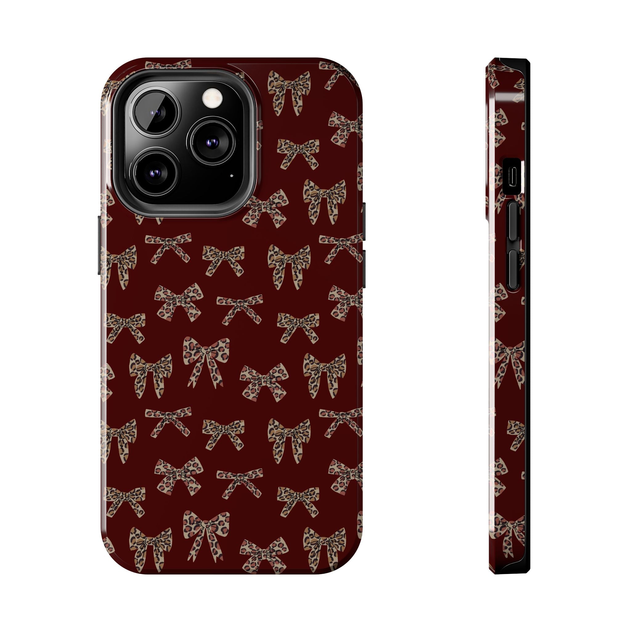 Ribbon Riot | Leopard Bow Print Phone Case