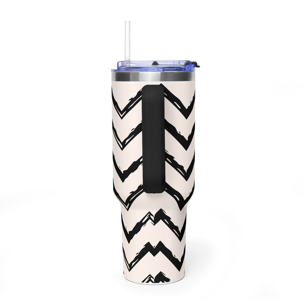 Zig Zag Edit | Black & Cream Chevron Tumbler
