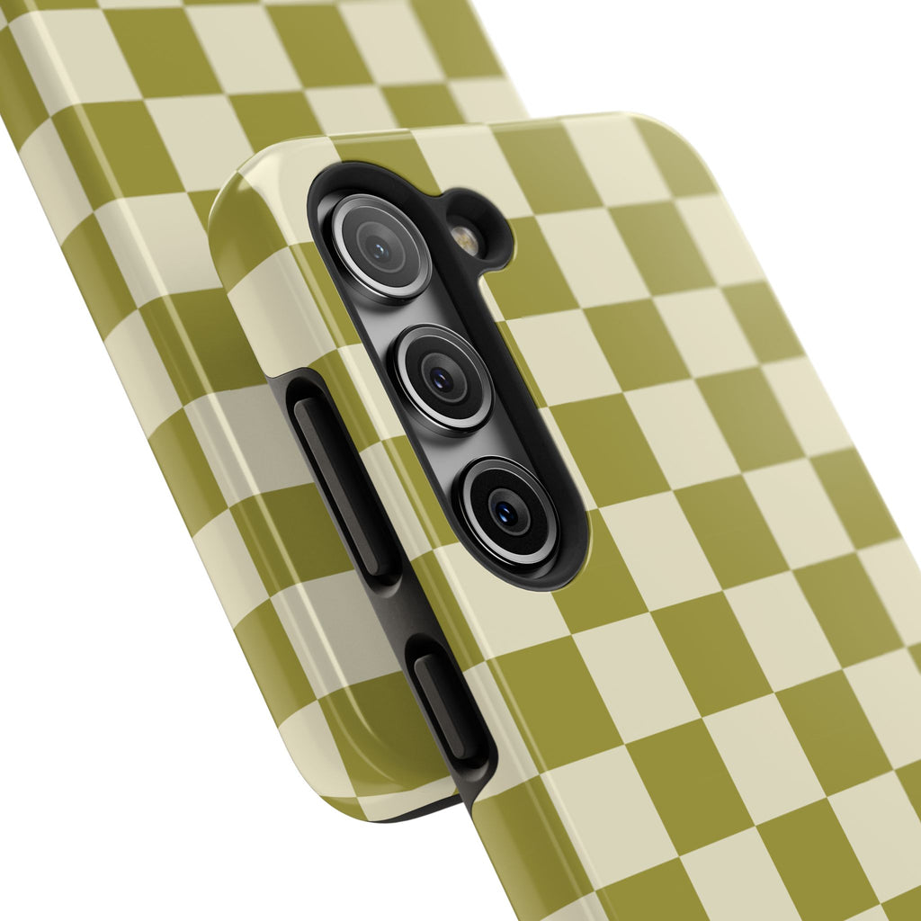 Maroon & Blush Striped Tough Phone Case — Durable Protective iPhone Cover