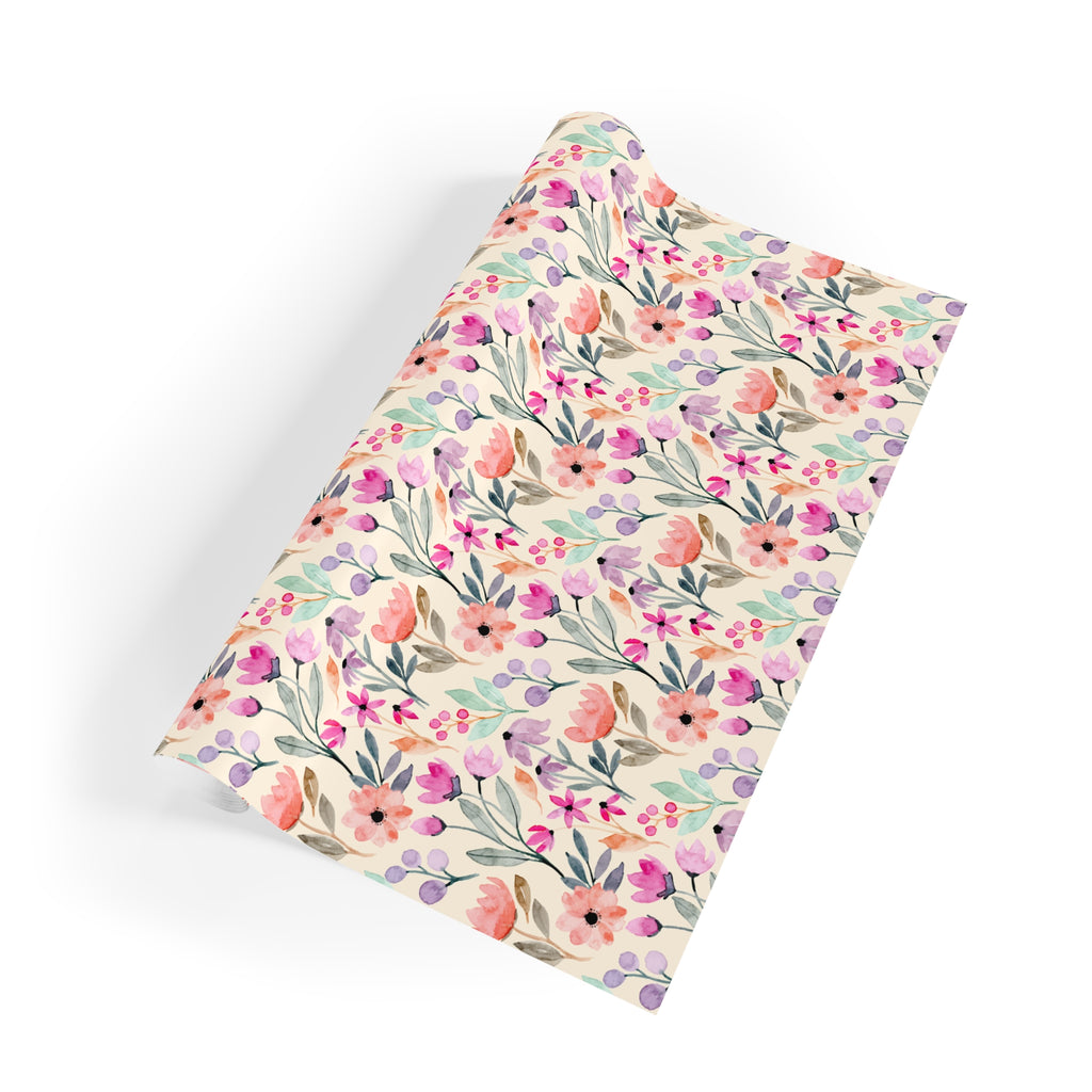 Mother’s Touch | Soft Spring Floral Wrapping Paper