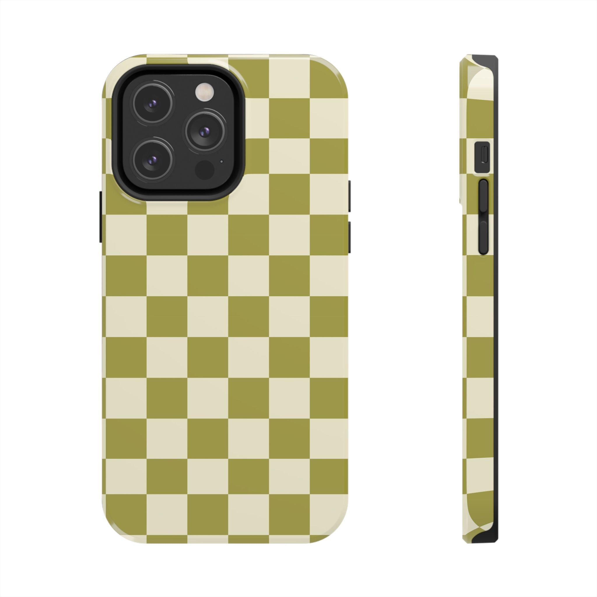 Maroon & Blush Striped Tough Phone Case — Durable Protective iPhone Cover