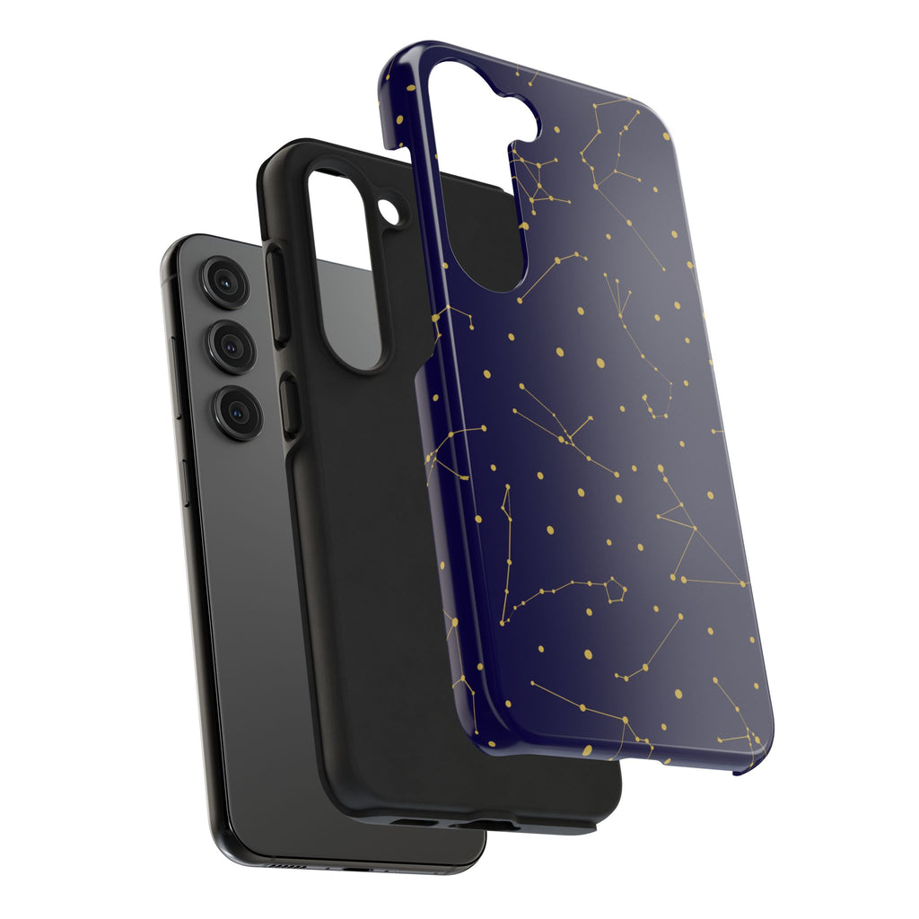 Maroon & Blush Striped Tough Phone Case — Durable Protective iPhone Cover