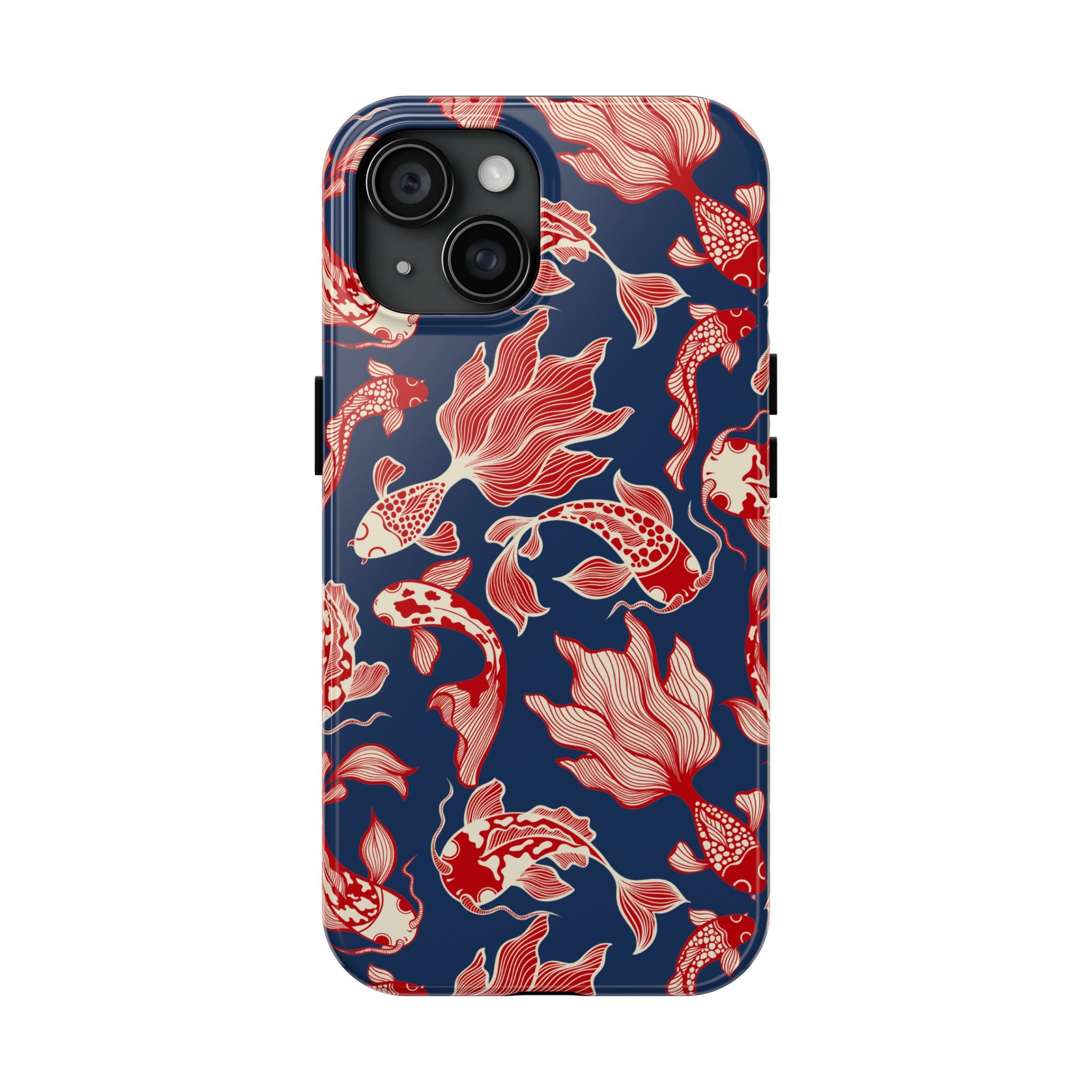 Maroon & Blush Striped Tough Phone Case — Durable Protective iPhone Cover