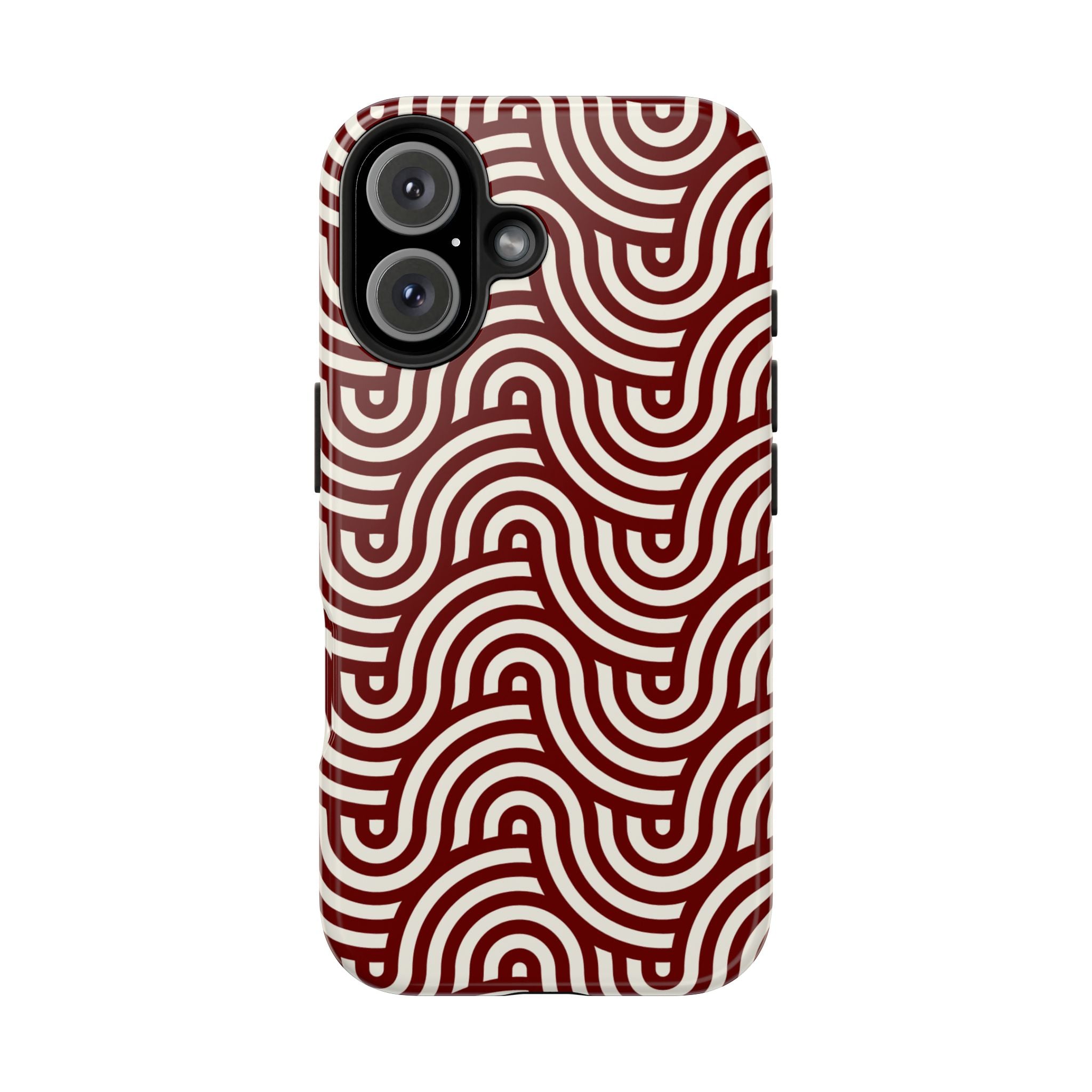 Velvet Wave | Burgundy Arch Pattern Phone Case