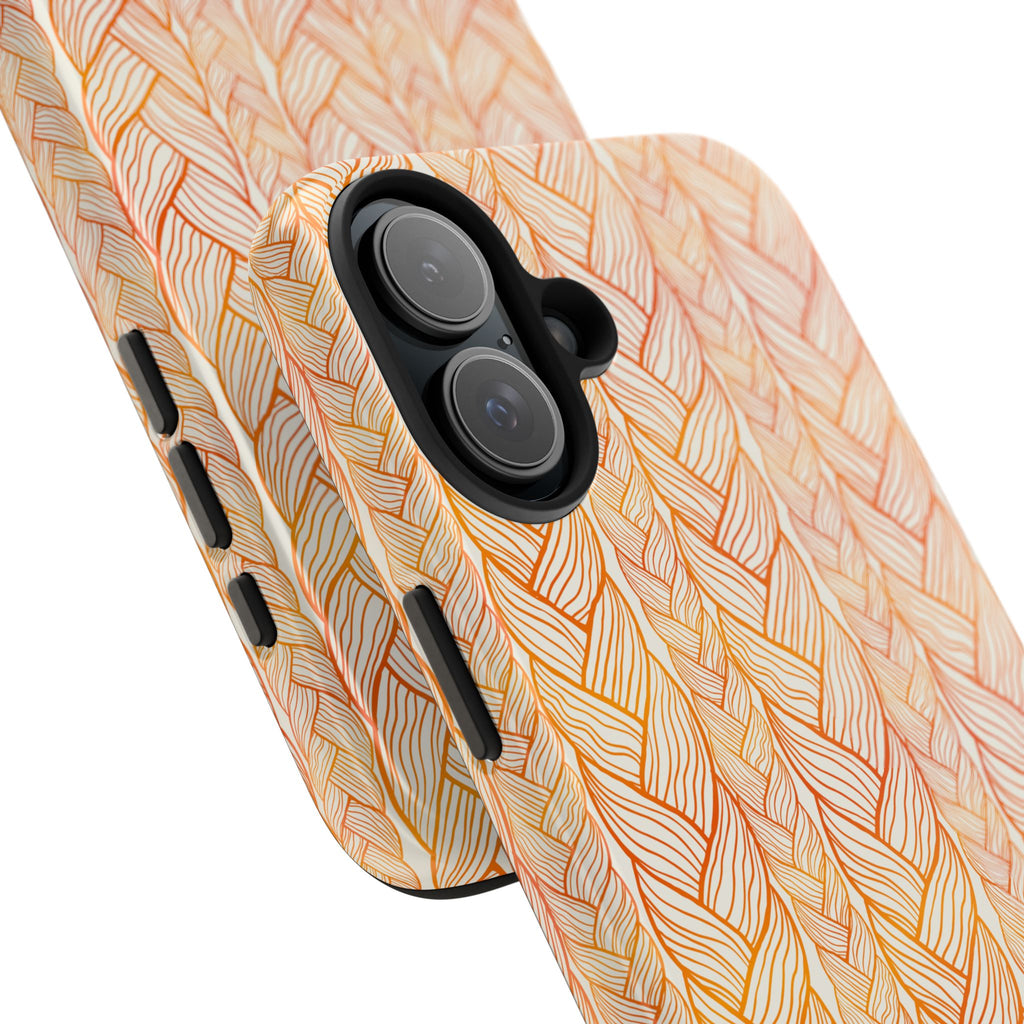 Golden Braid | Orange Braided Line Tough Phone Case