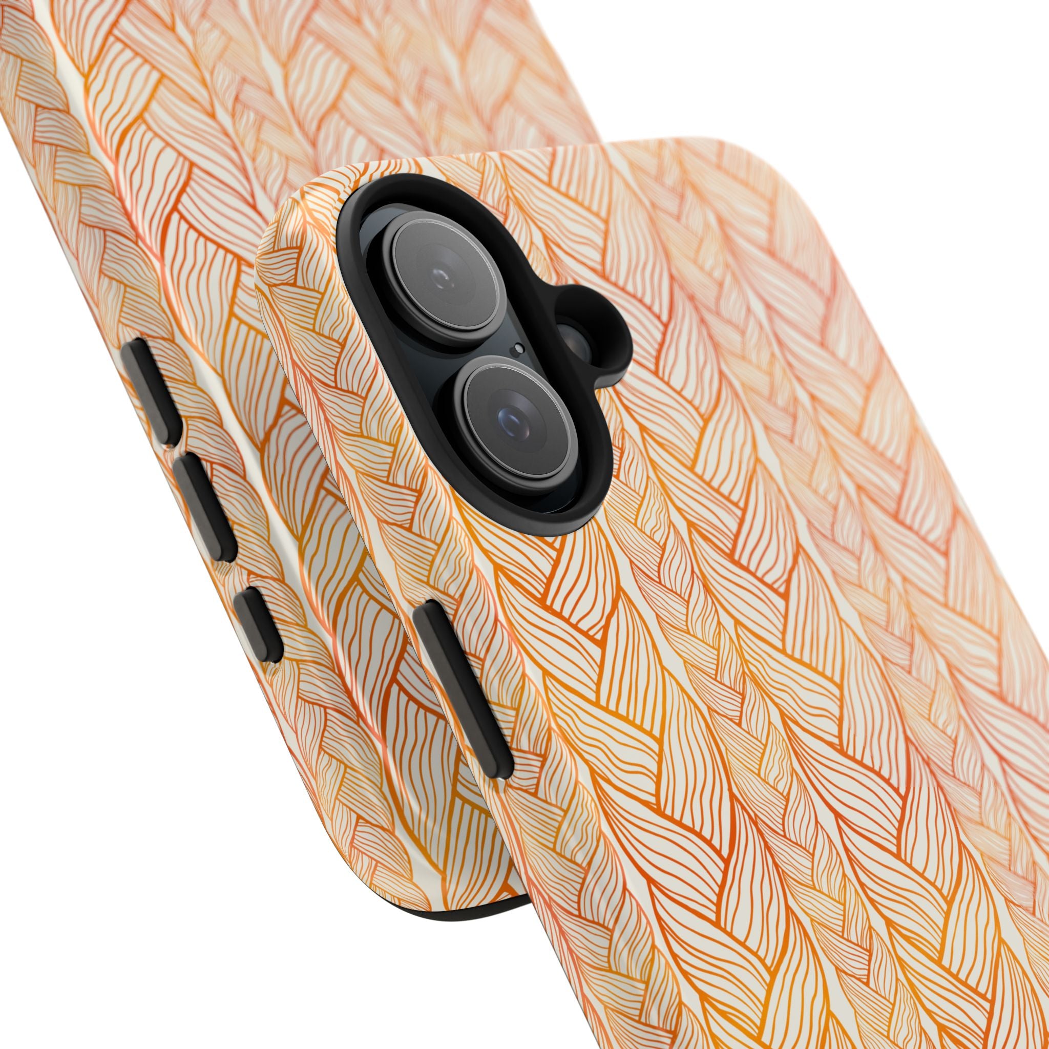 Golden Braid | Orange Braided Line Tough Phone Case