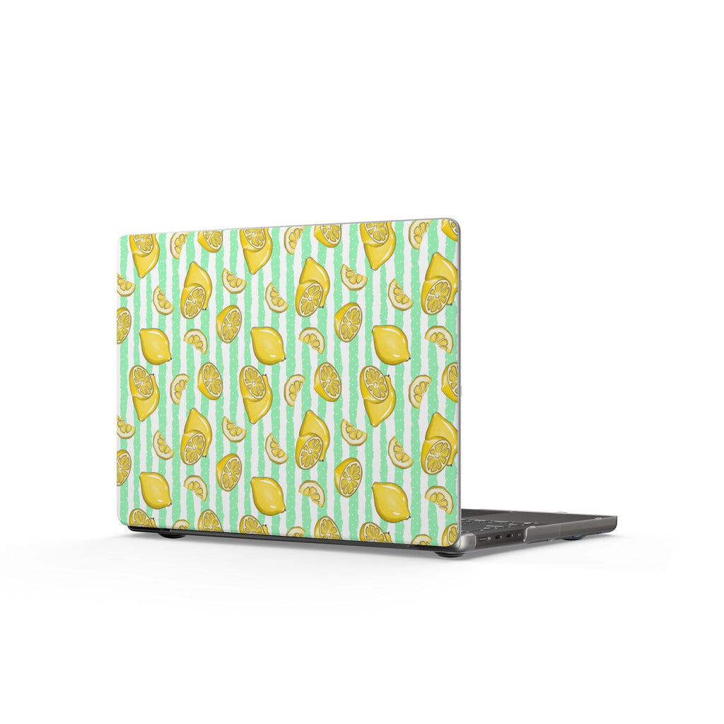 Lemon Spritz | Citrus Stripe Print Laptop Sleeve